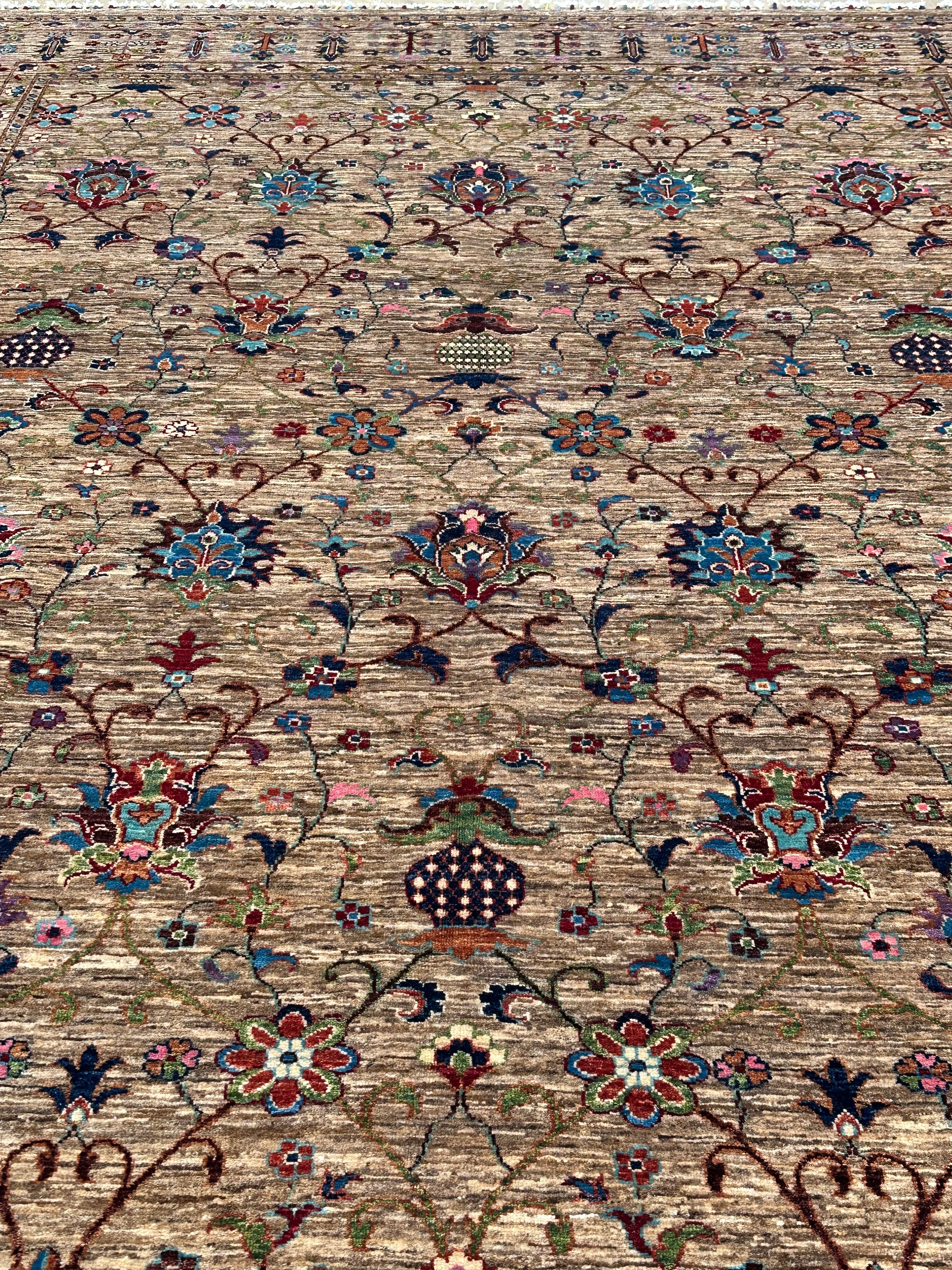 Afghan handmade rug,Chobi. Size:340x256j cm