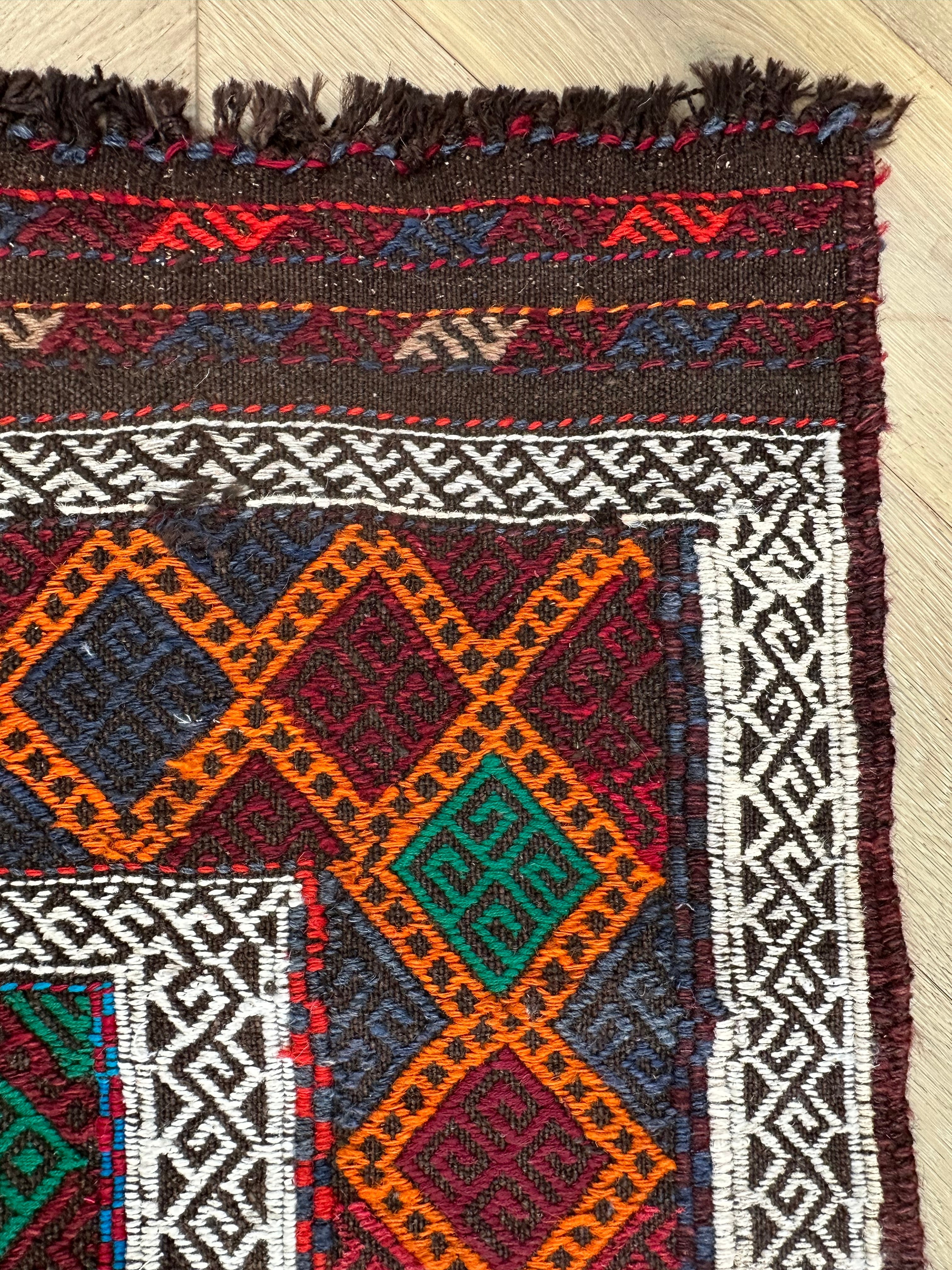 Afghan Kilim — 2.89 x 0.78