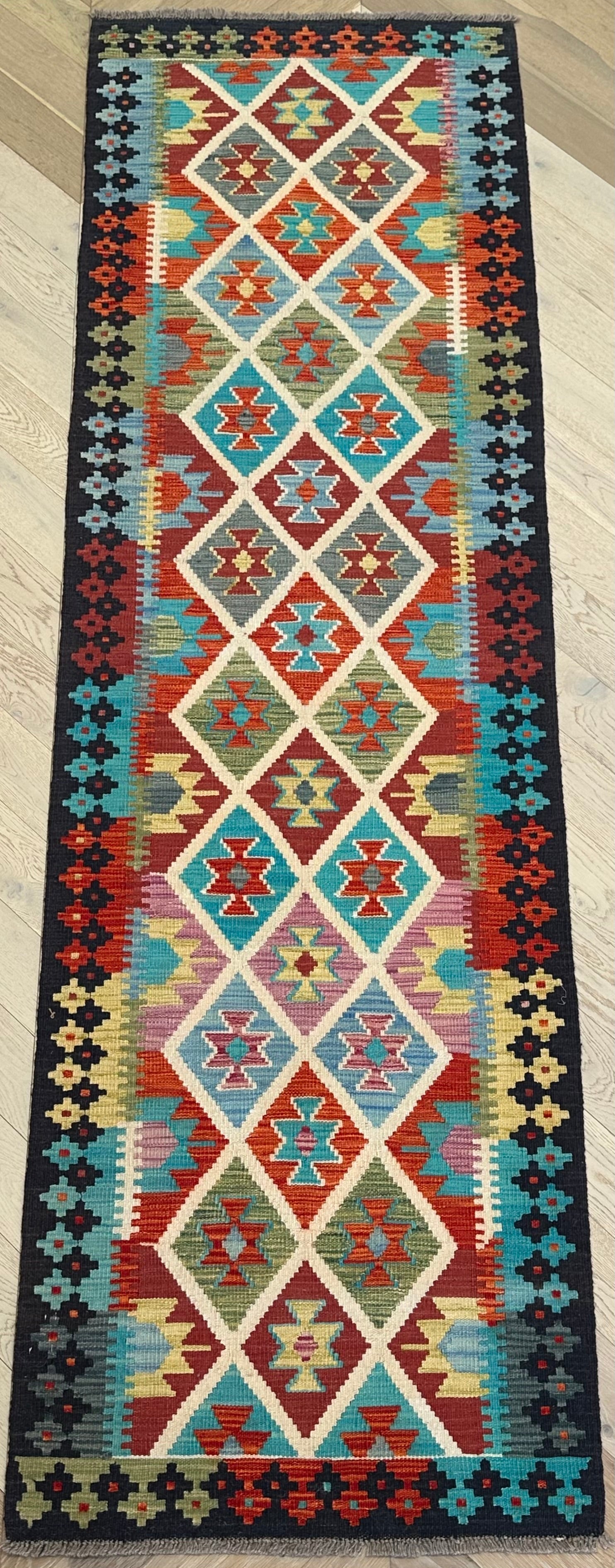 Afghan Kilim — 3.05 x 0.86