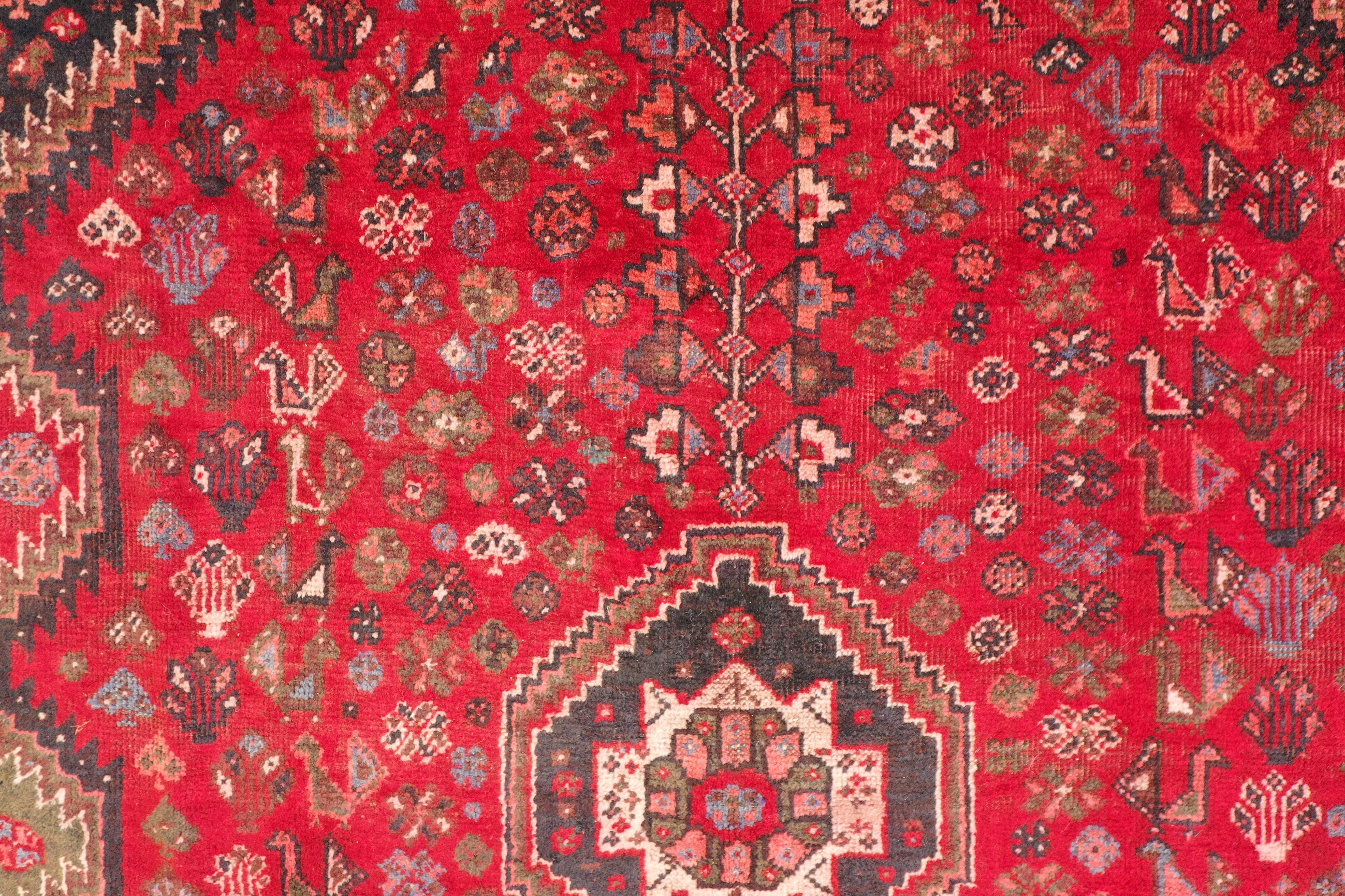 Red Afghan Handmade — 2.88 x 2.10