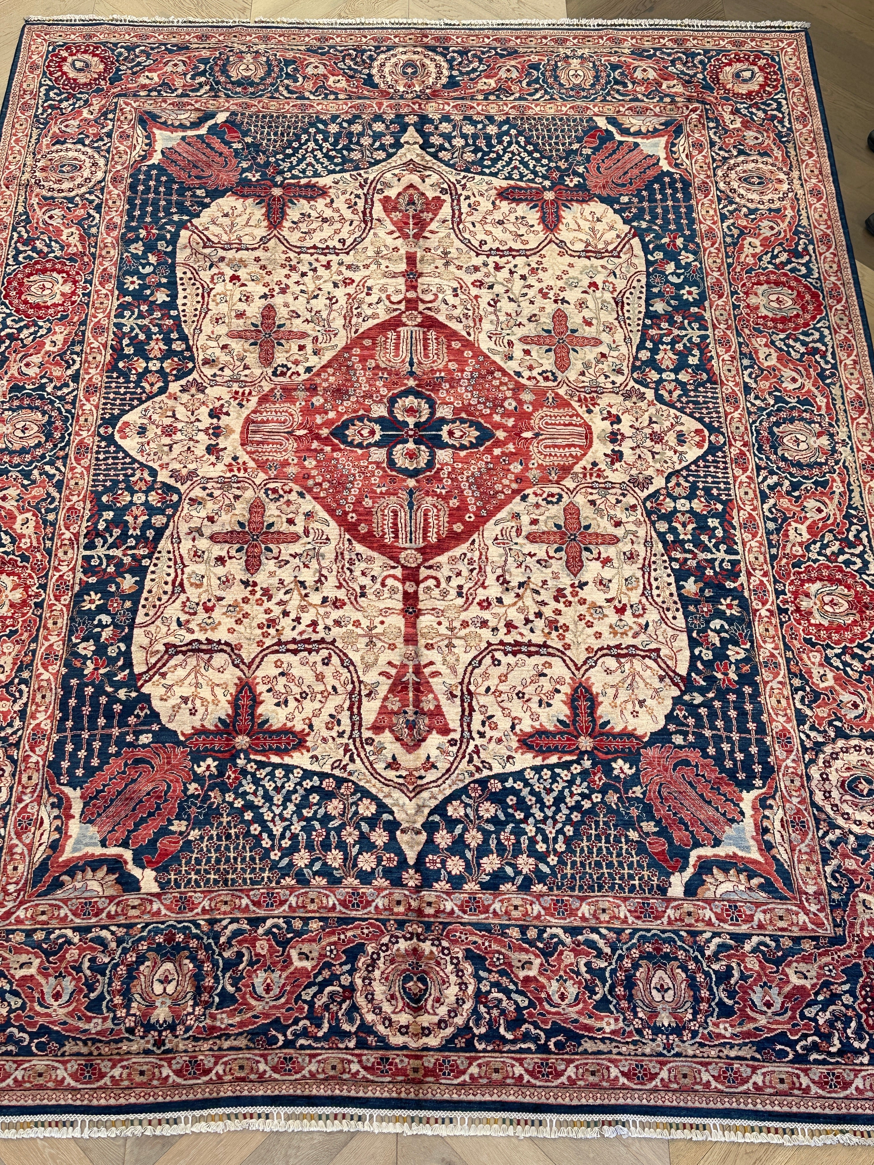 Afghan handmade rug,Chobi. Size:356x264cm