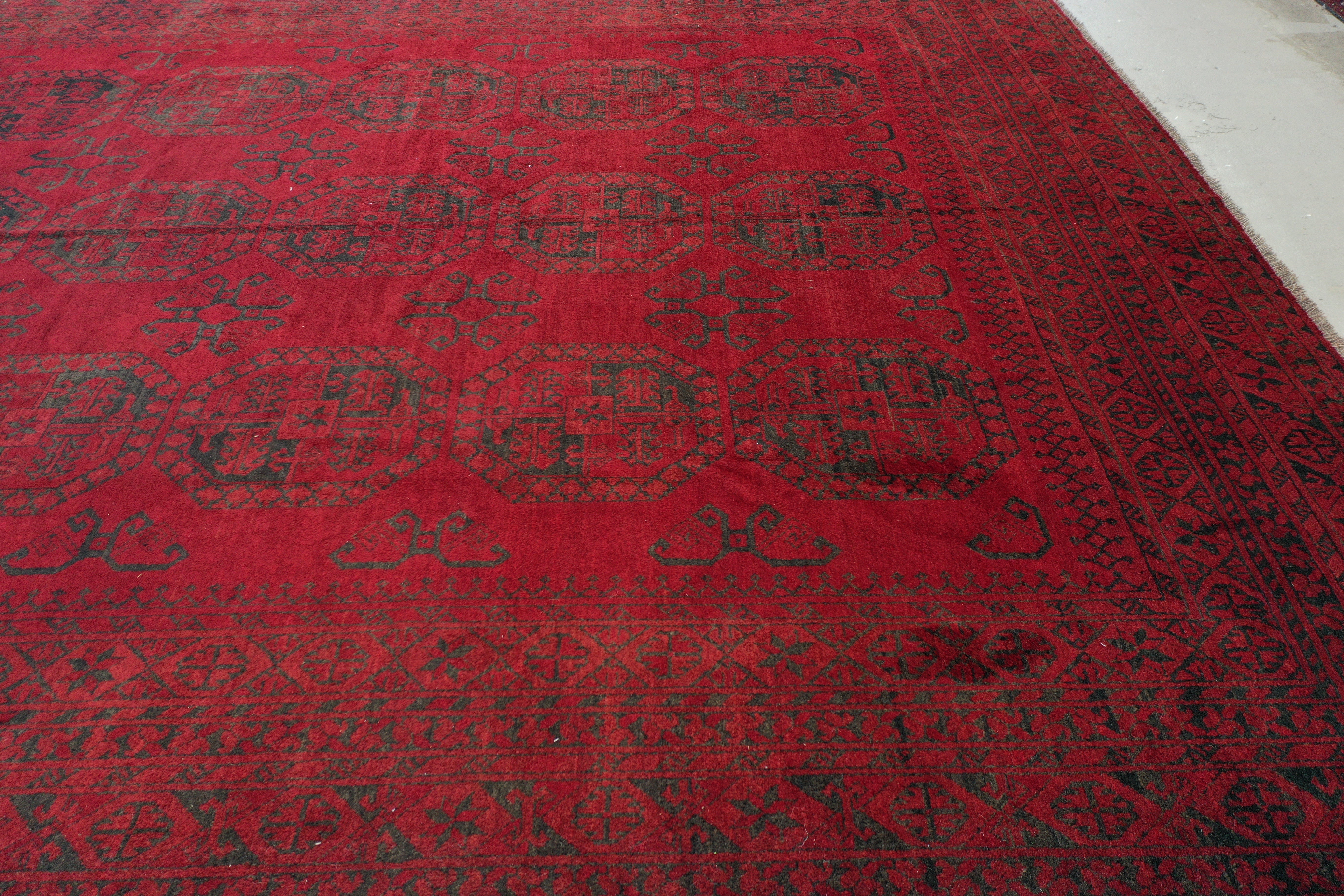 Red Afghan Handmade — 3.63 x 3.12