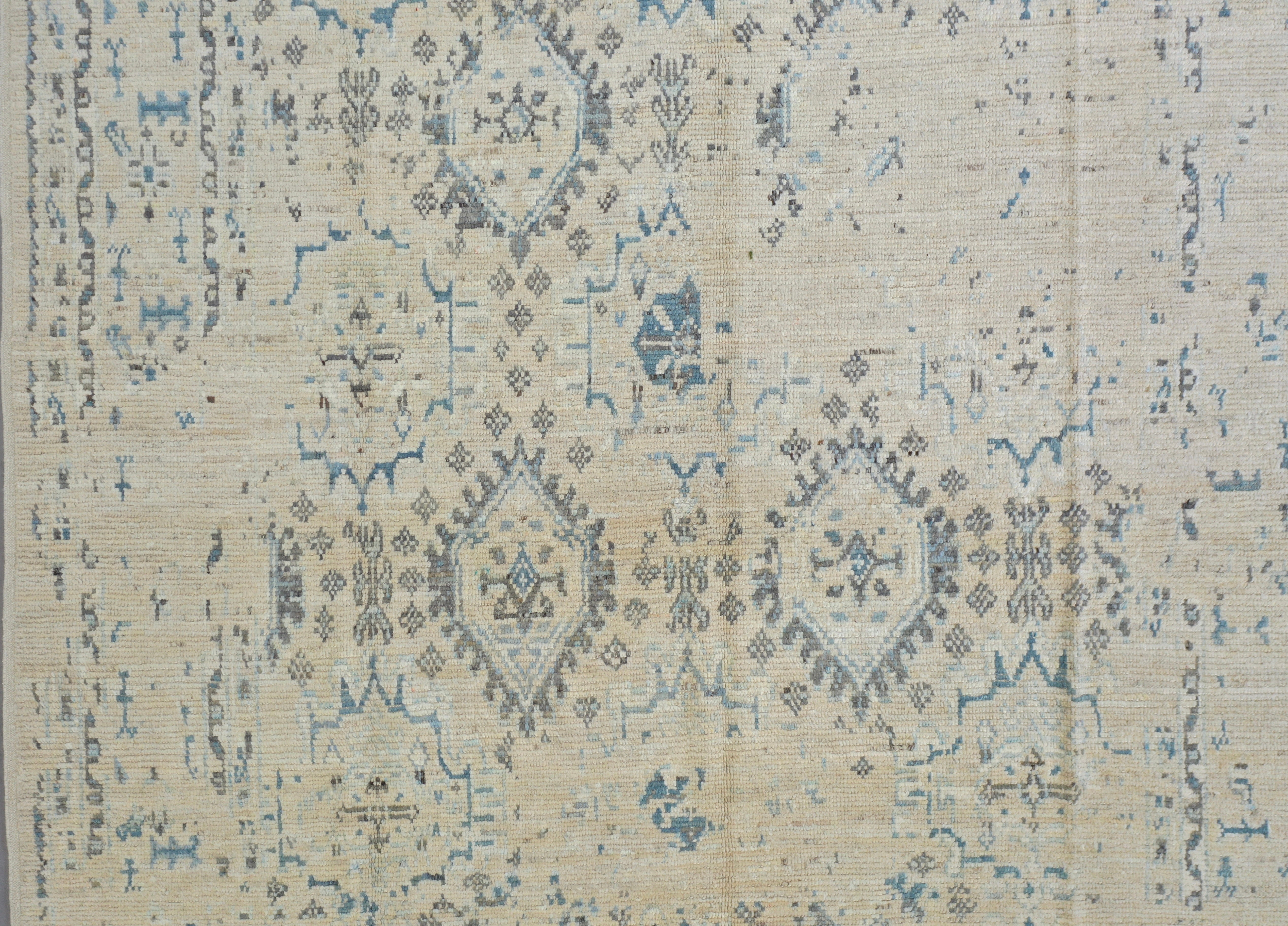 Beige Afghan Handmade — 3.86 x 2.94