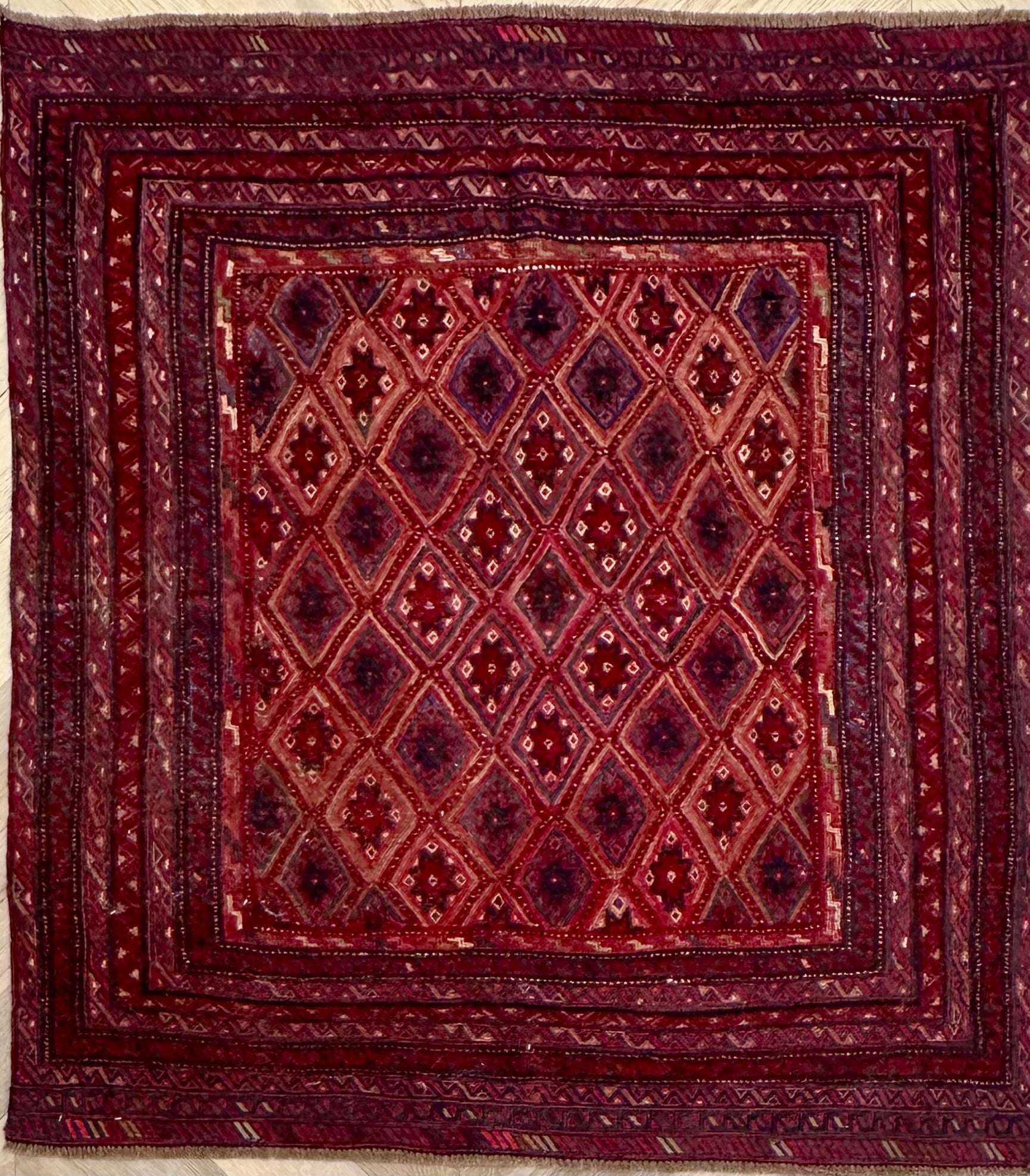 HANDMADE AFGHAN MUSHWANI KILIM | CM|
