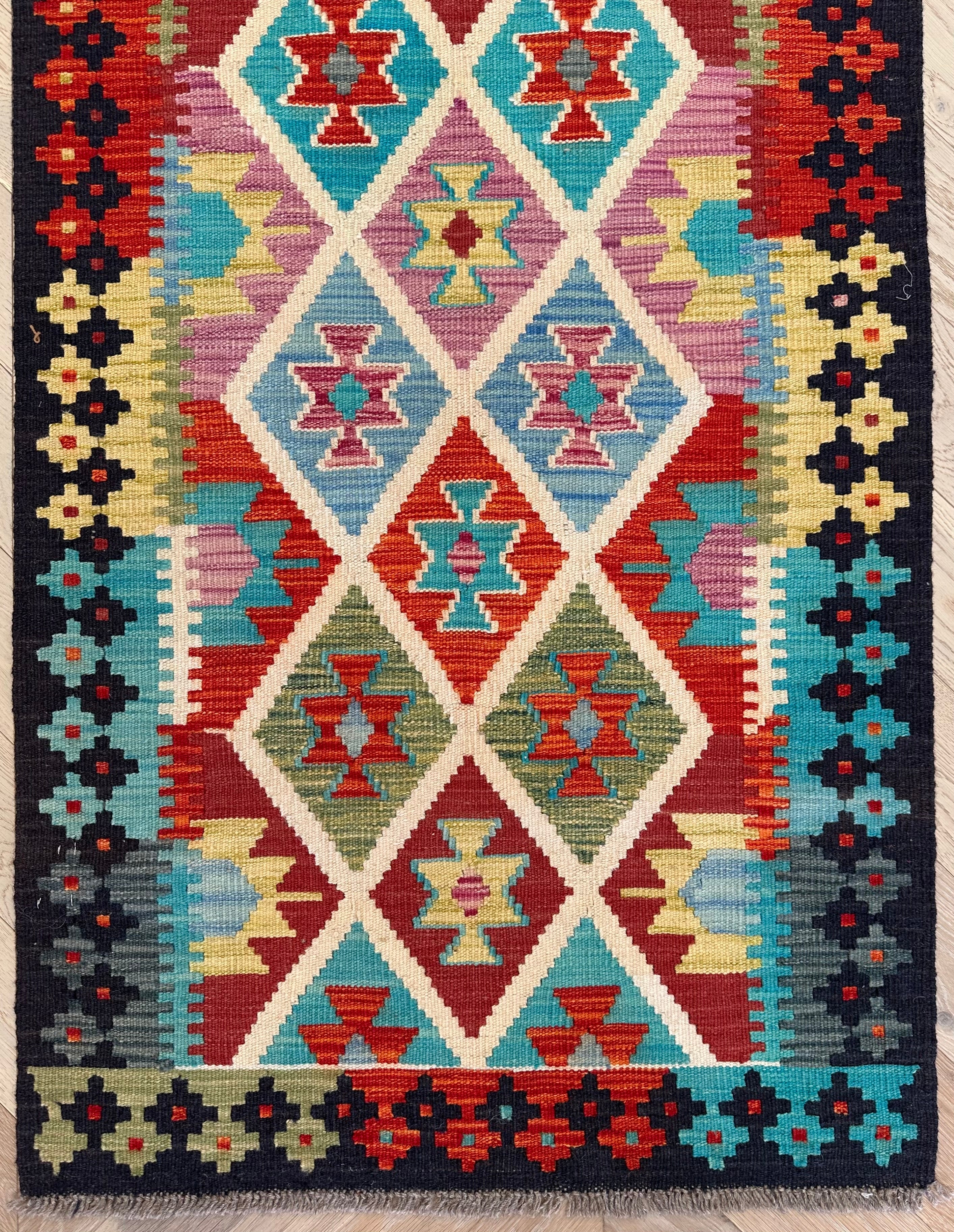 Afghan Kilim — 3.05 x 0.86
