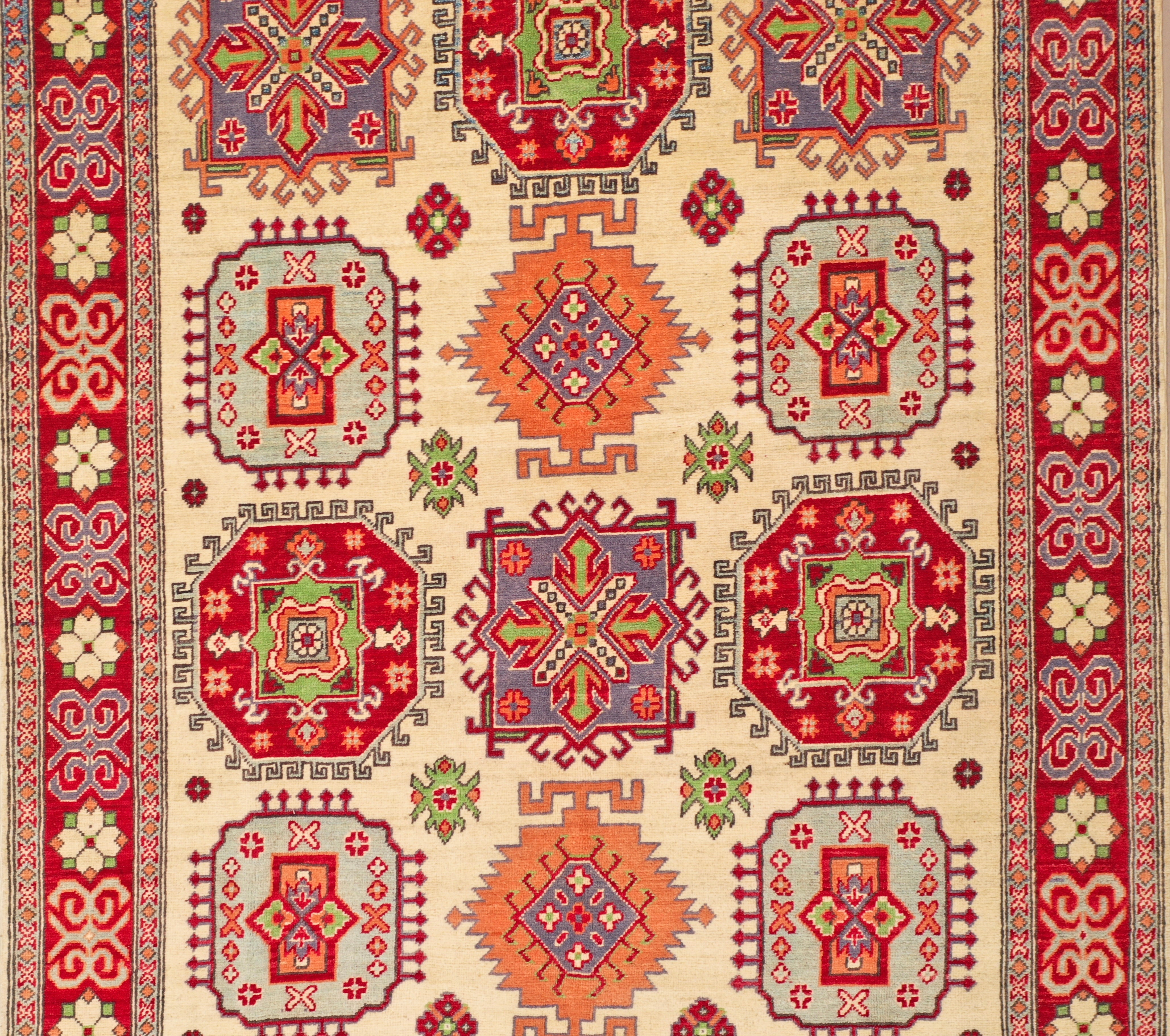 Red Afghan Handmade — 2.98 x 2.00