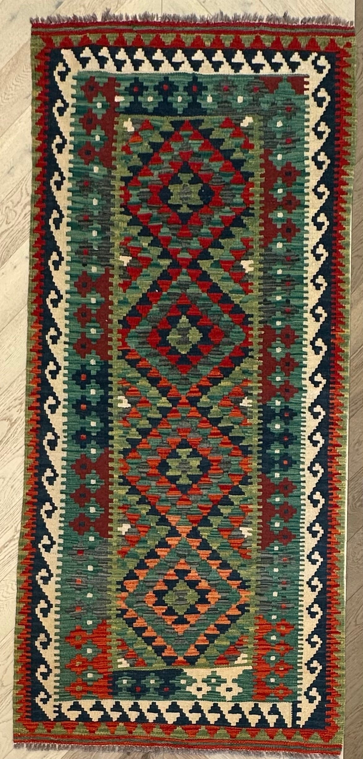 Afghan Kilim — 2.07 x 0.96