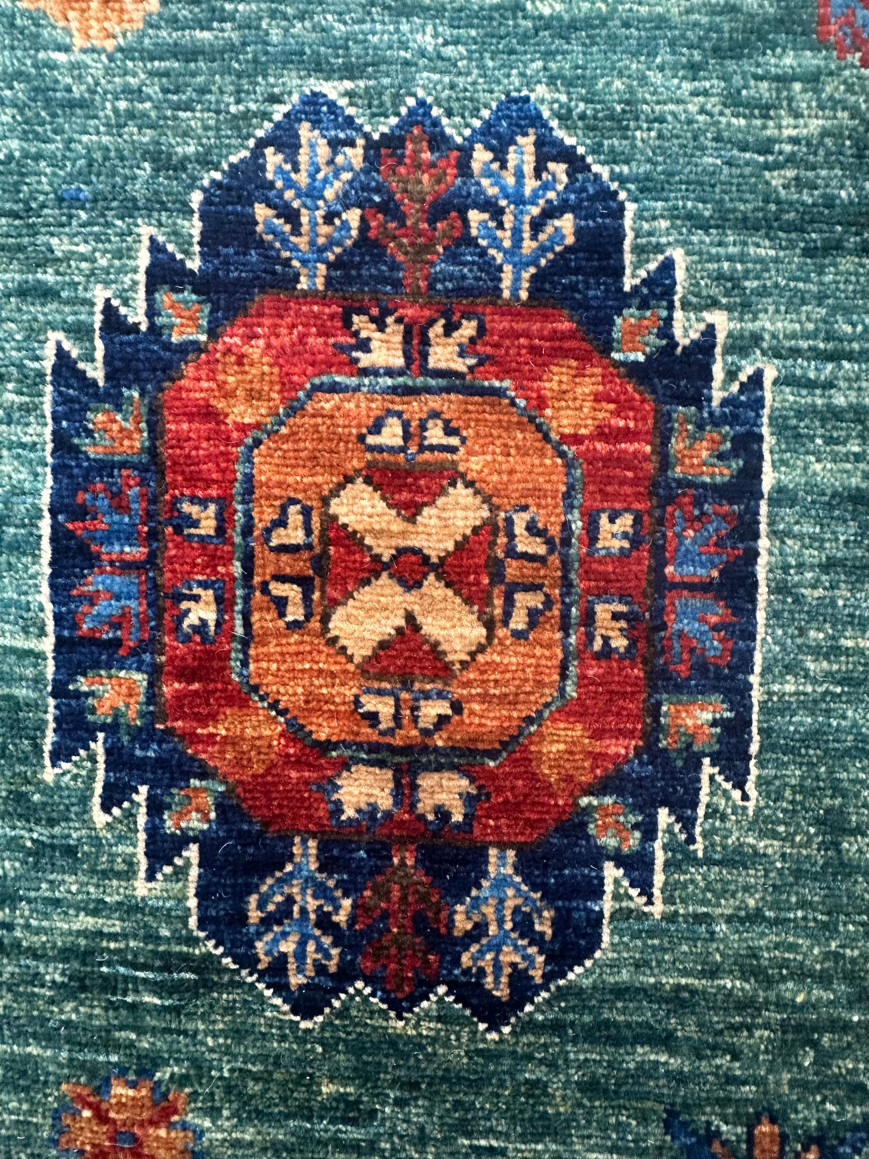 Chobi Afghan Handmade — 3.68 x 2.76