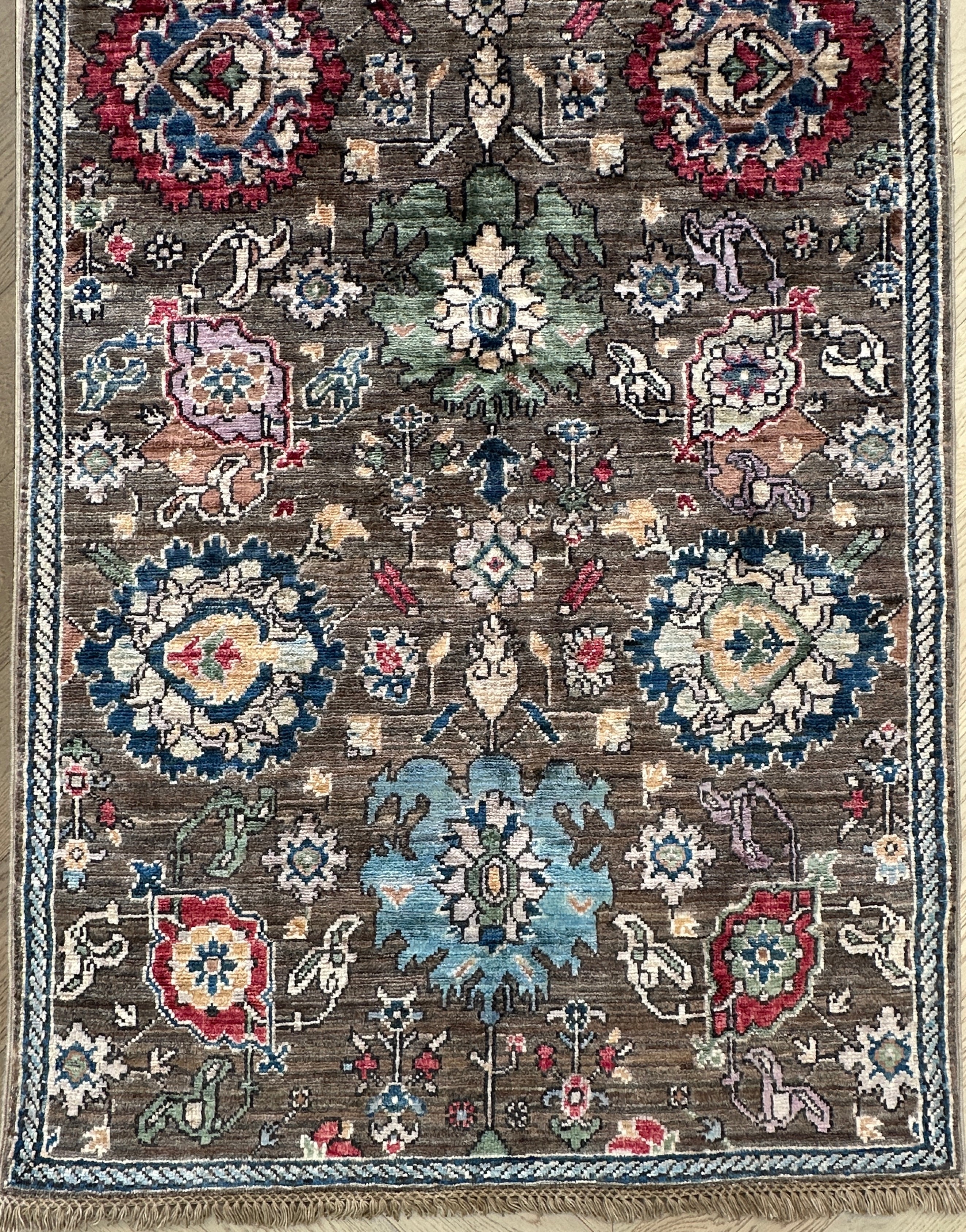 Chobi Afghan Handmade — 3.44 x 0.86