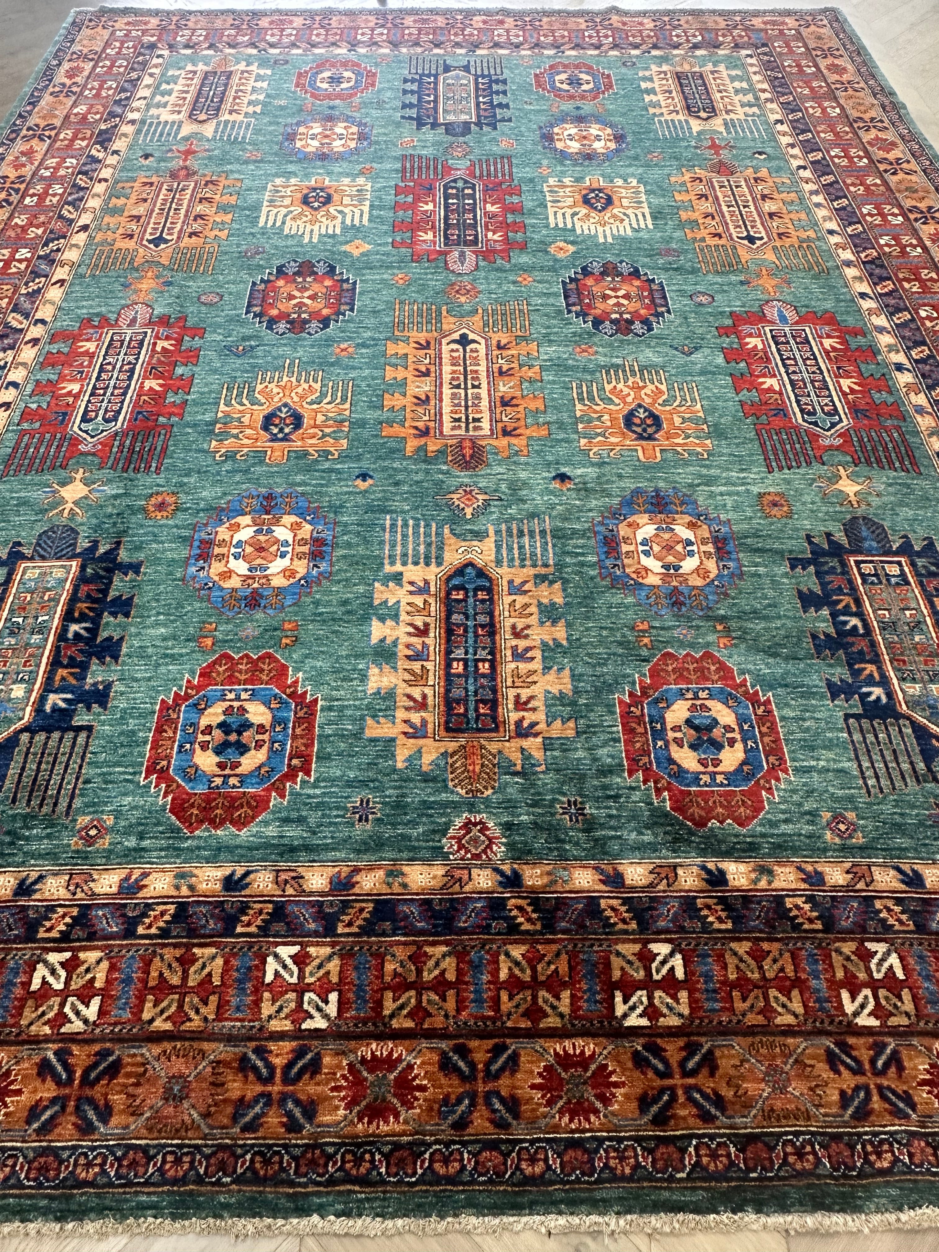 Afghan handmade rug,Chobi. Size:368x276cm