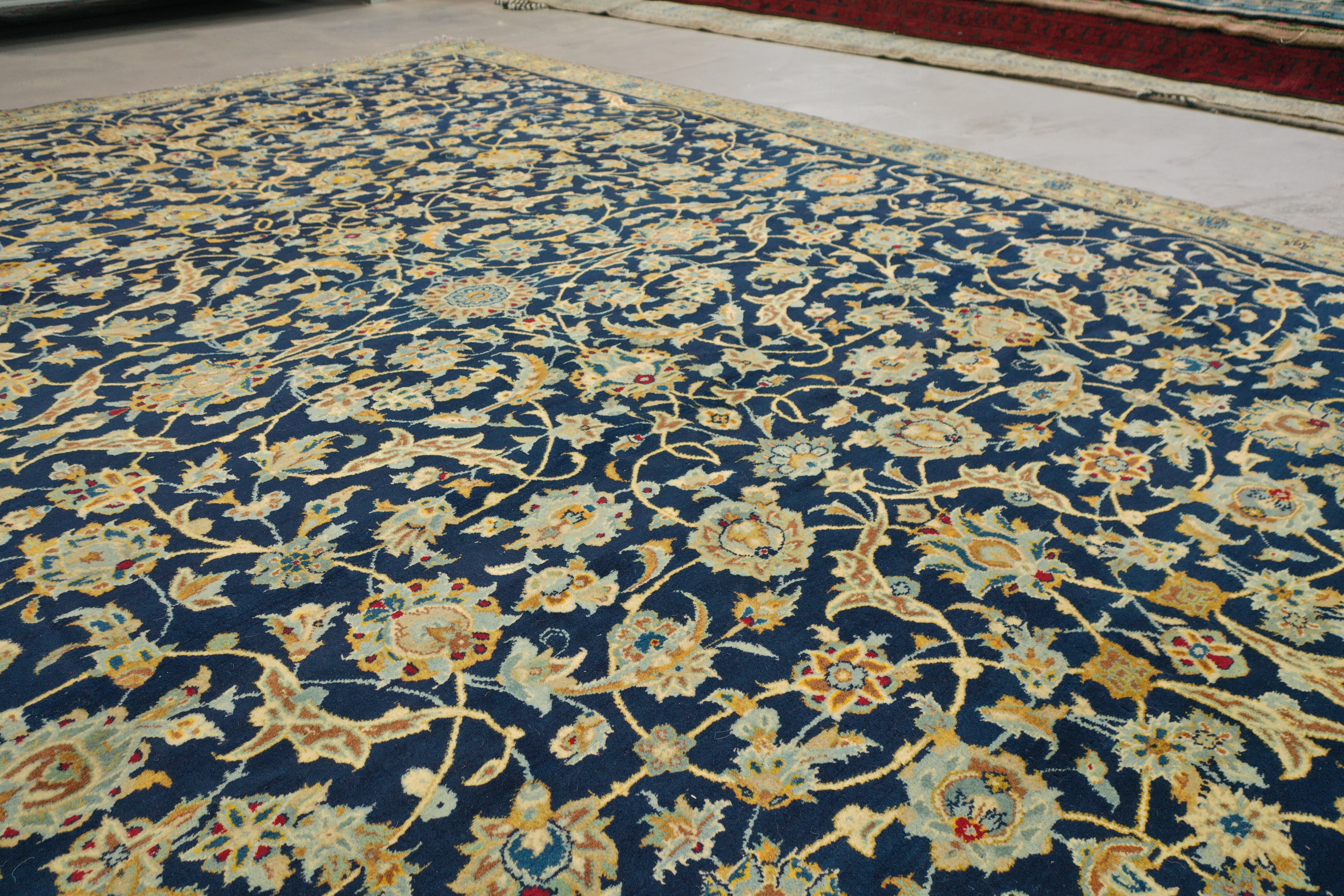 Navy Afghan Handmade