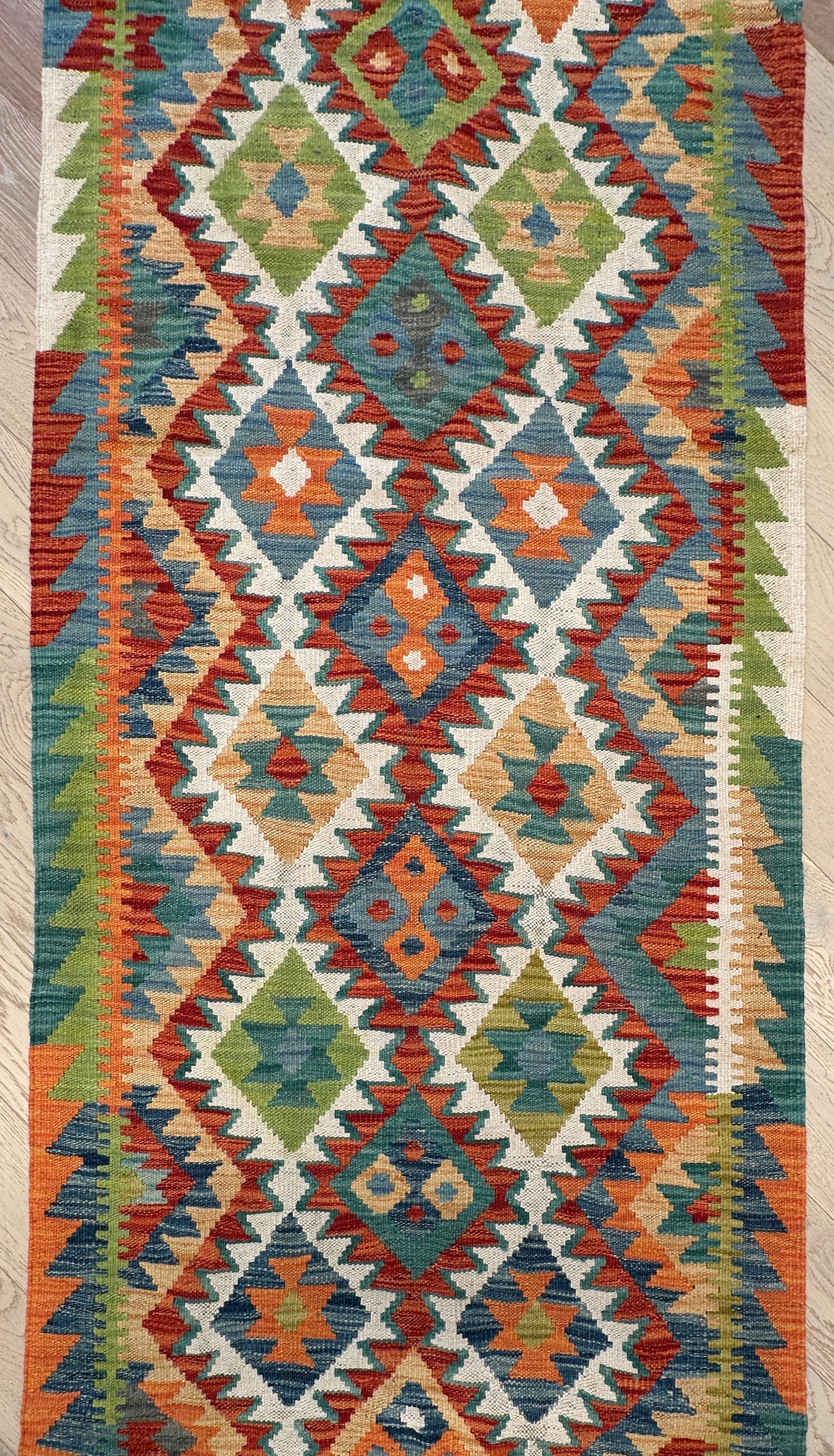 Afghan Kilim — 3.96 x 0.81