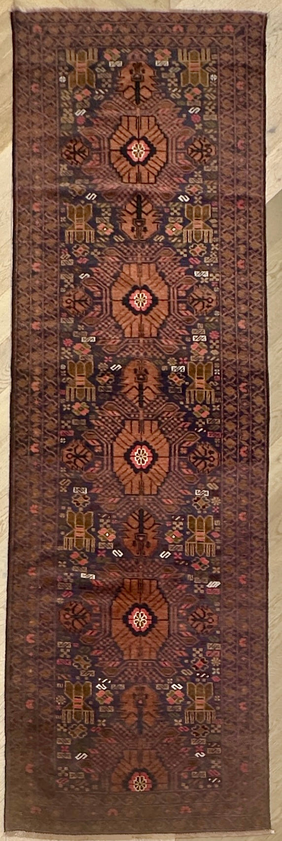Chobi Afghan Handmade — 2.91 x 0.85
