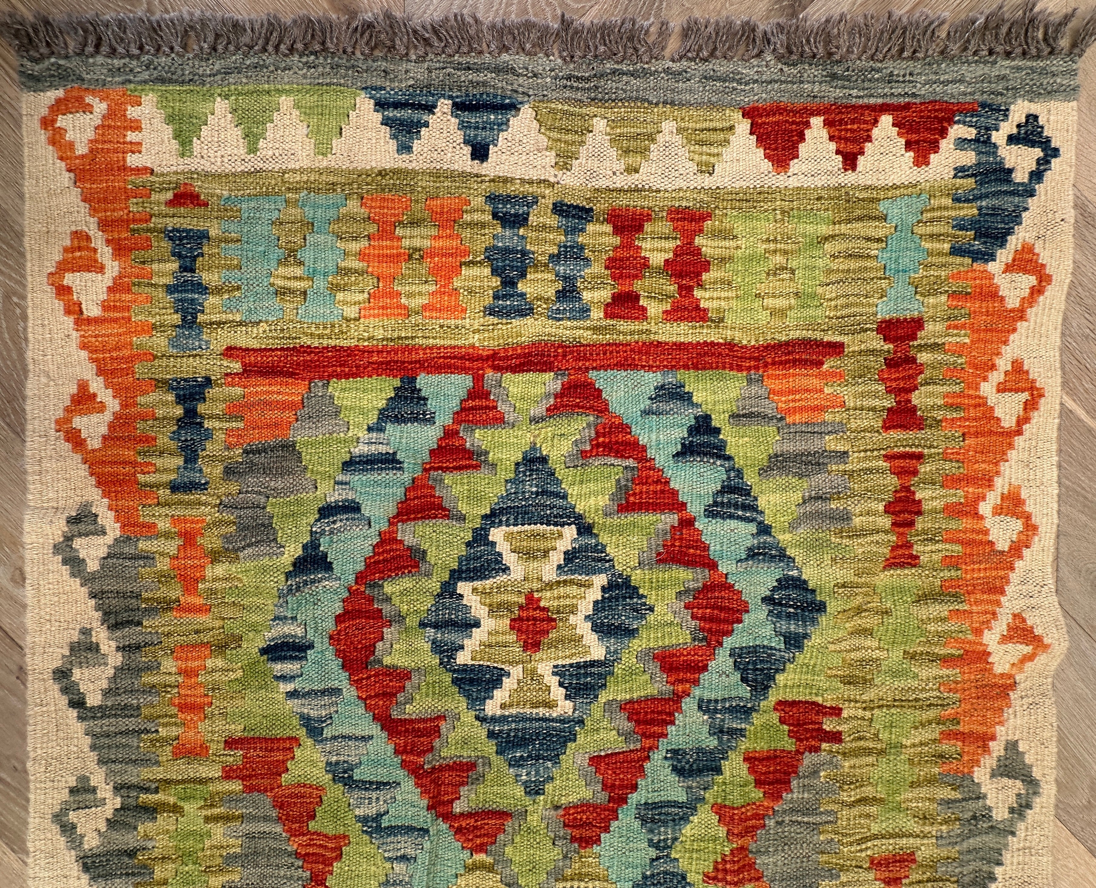Afghan Kilim — 3.87 x 0.86