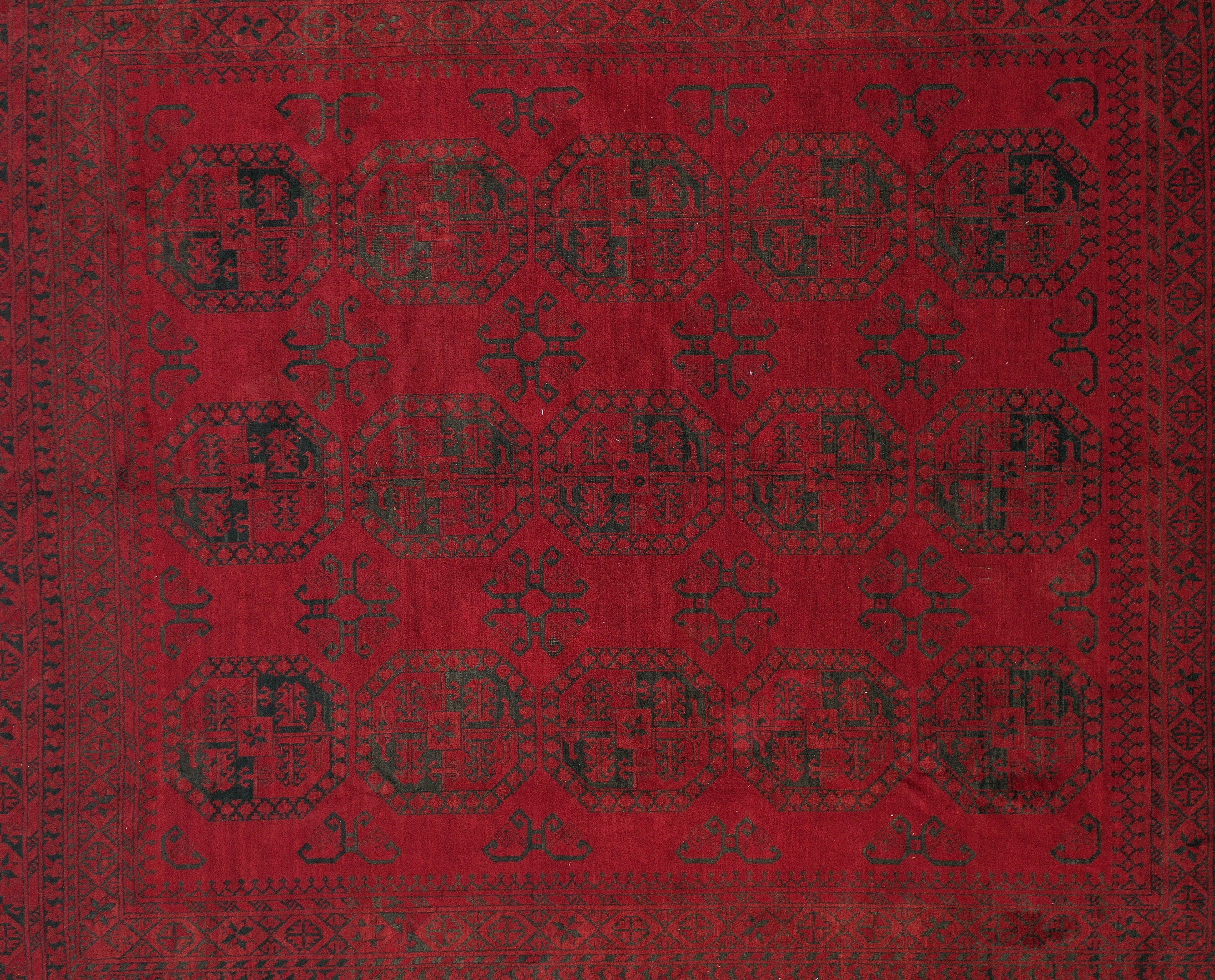 Red Afghan Handmade — 3.63 x 3.12