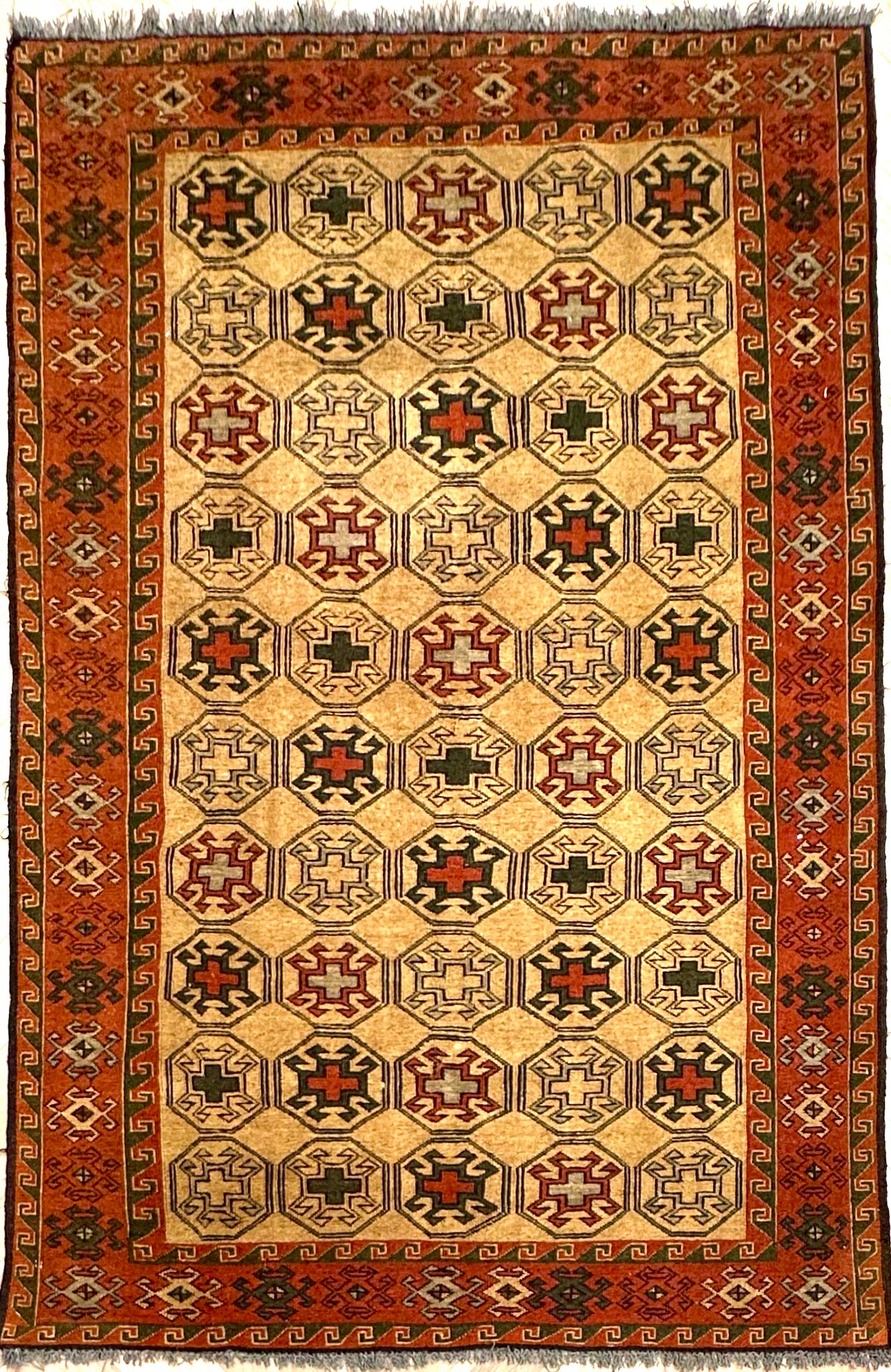 HANDMADE AFGHAN MUSHWANI KILIM | CM|