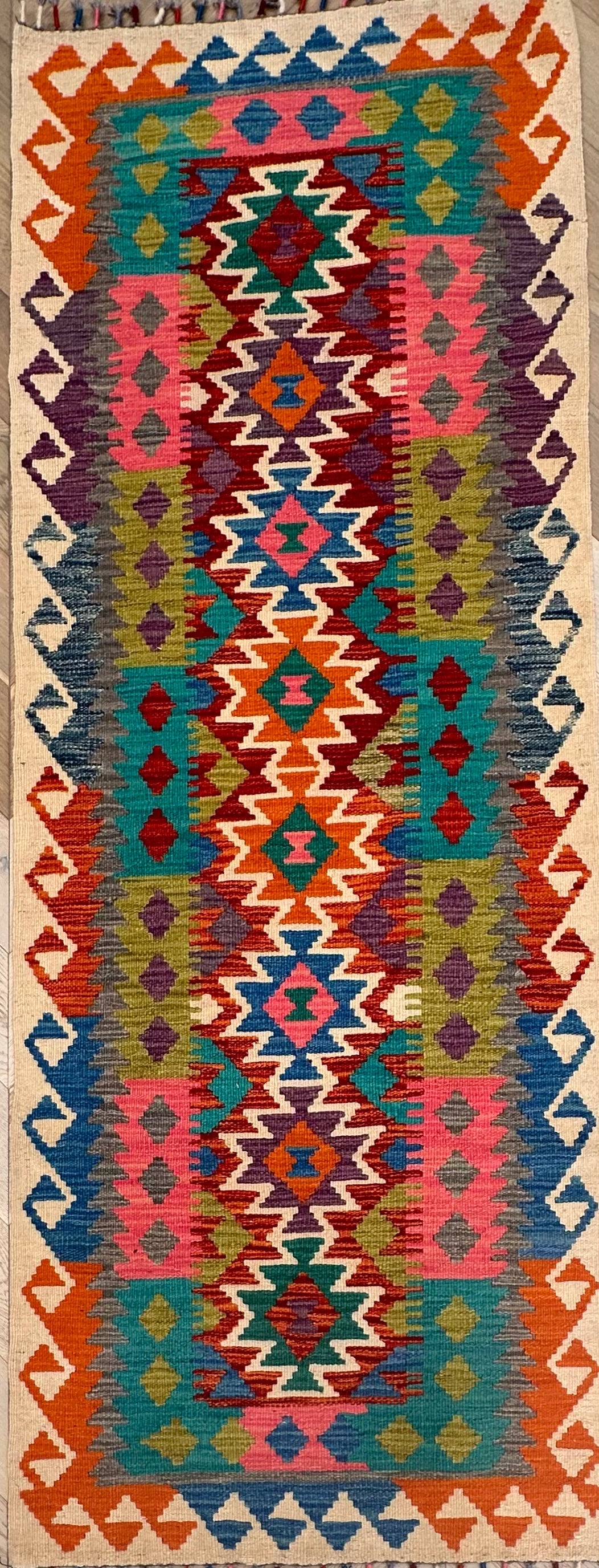Chobi Afghan Handmade — 2.02 x 0.74