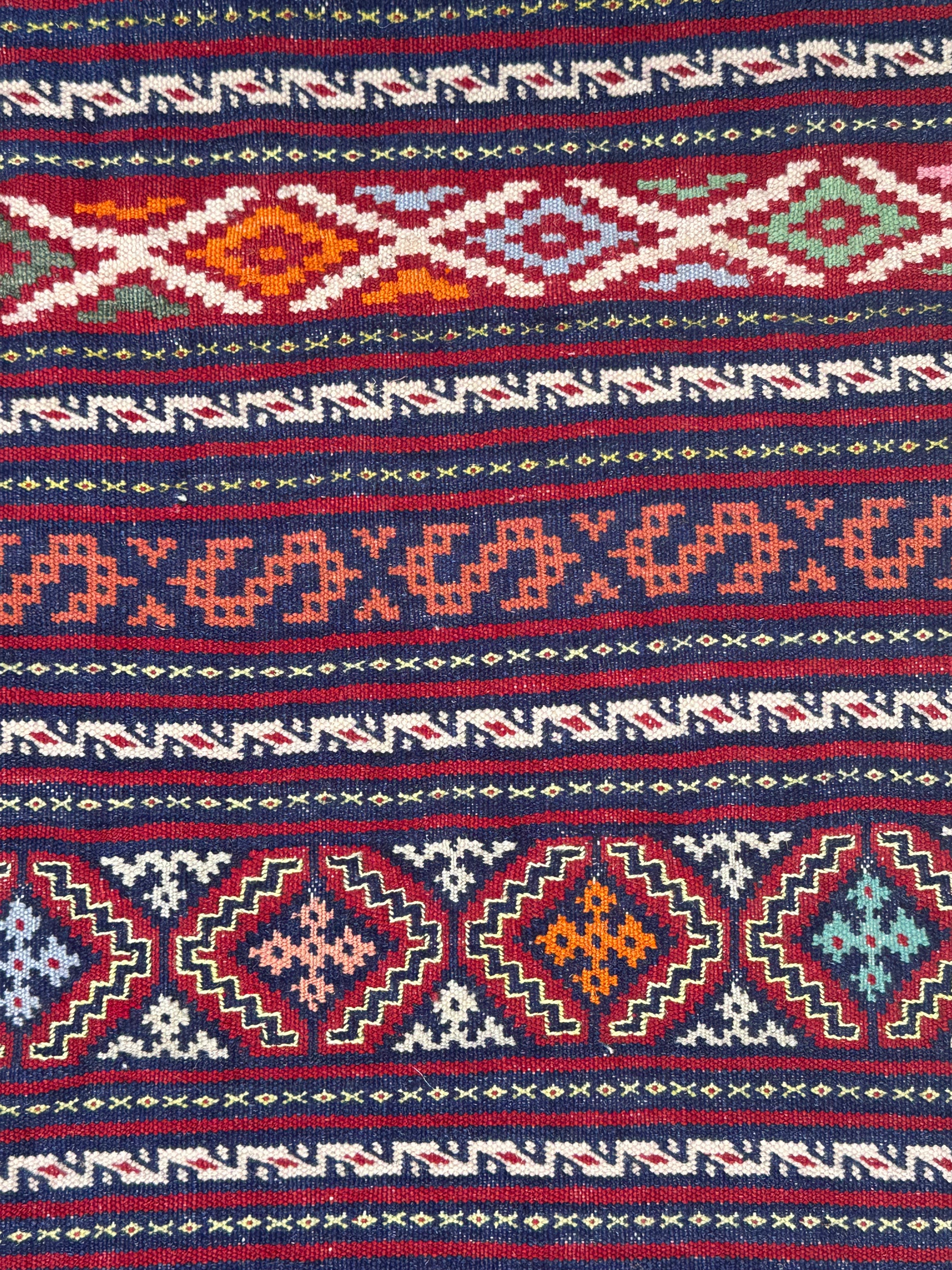 Yellow Handmade Herati Sumak Rug | — 1.98 x 1.45