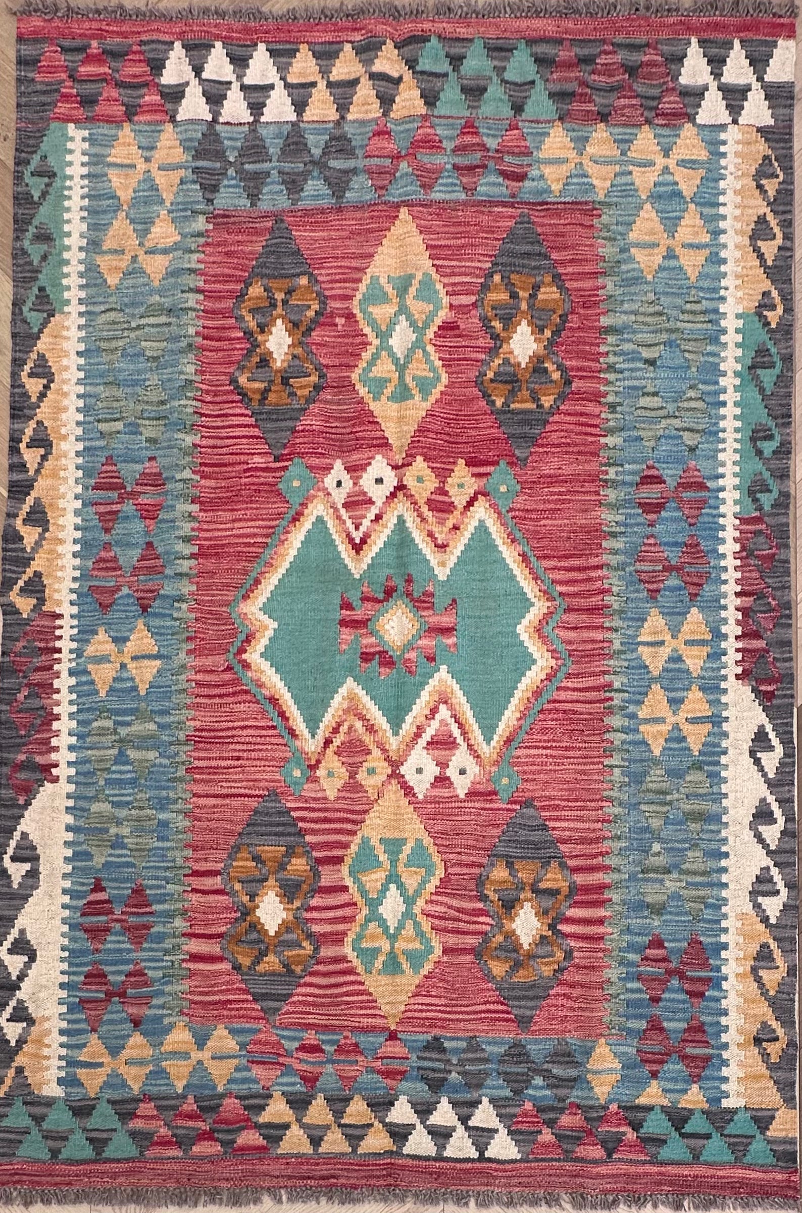 Chobi Afghan Handmade — 1.84 x 1.25