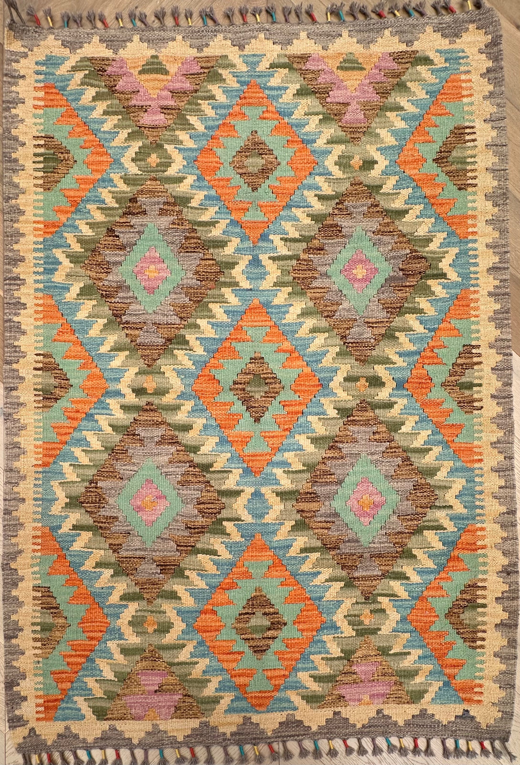 Chobi Afghan Handmade — 1.46 x 1.01