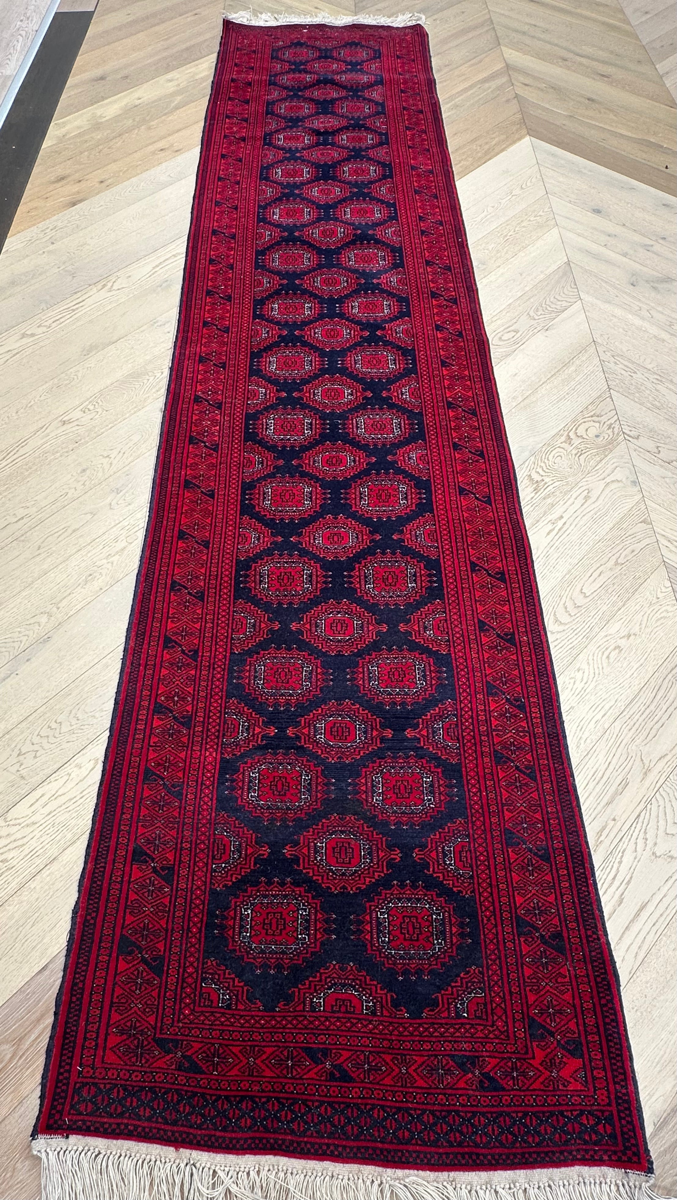 Khoja Roshnai handmade runner — 3.73 x 0.83