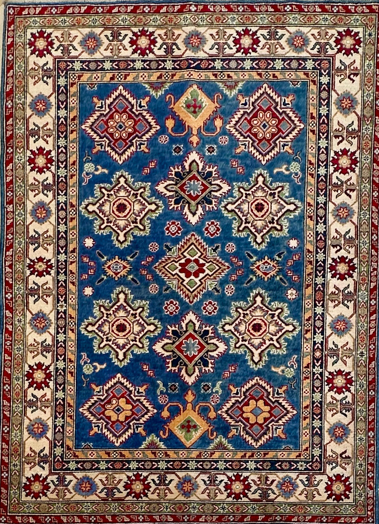 Red Afghan Handmade — 2.05 x 1.49