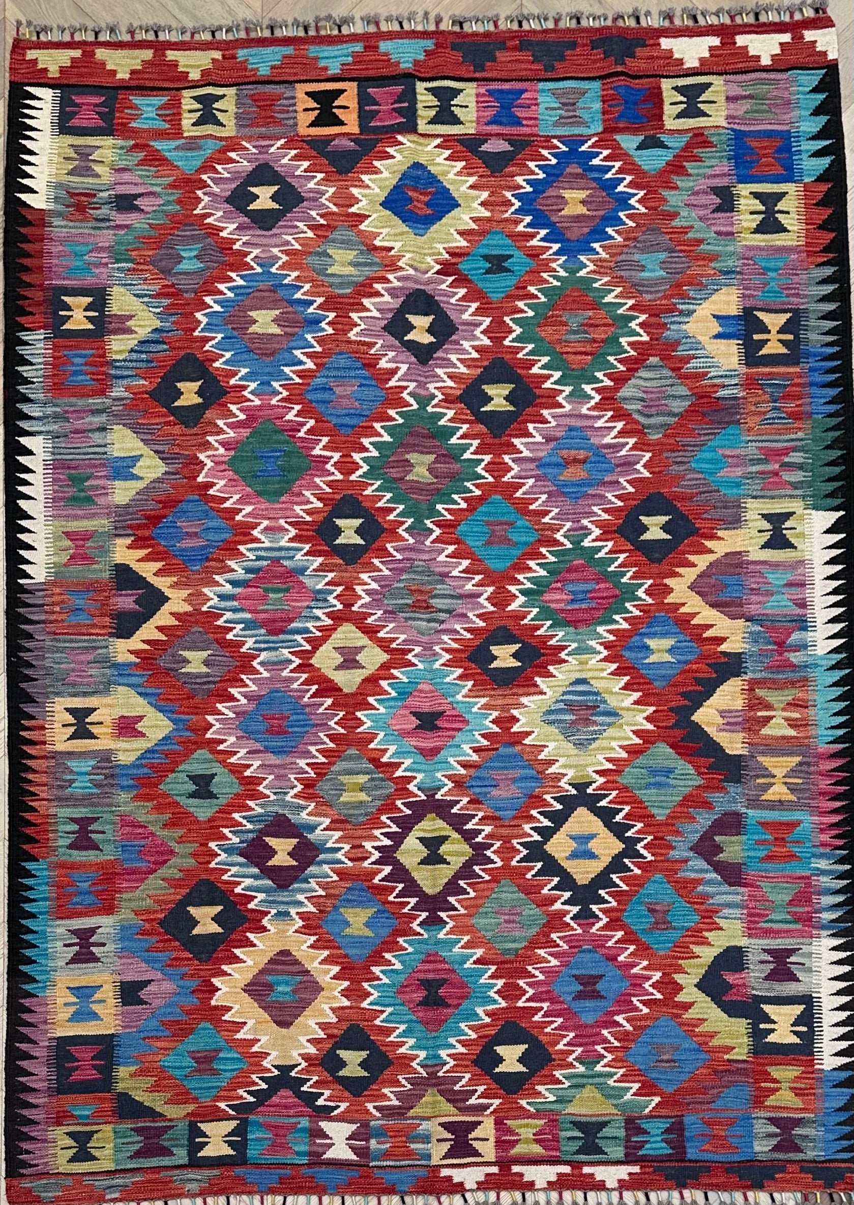 Chobi Afghan Handmade — 2.46 x 1.79
