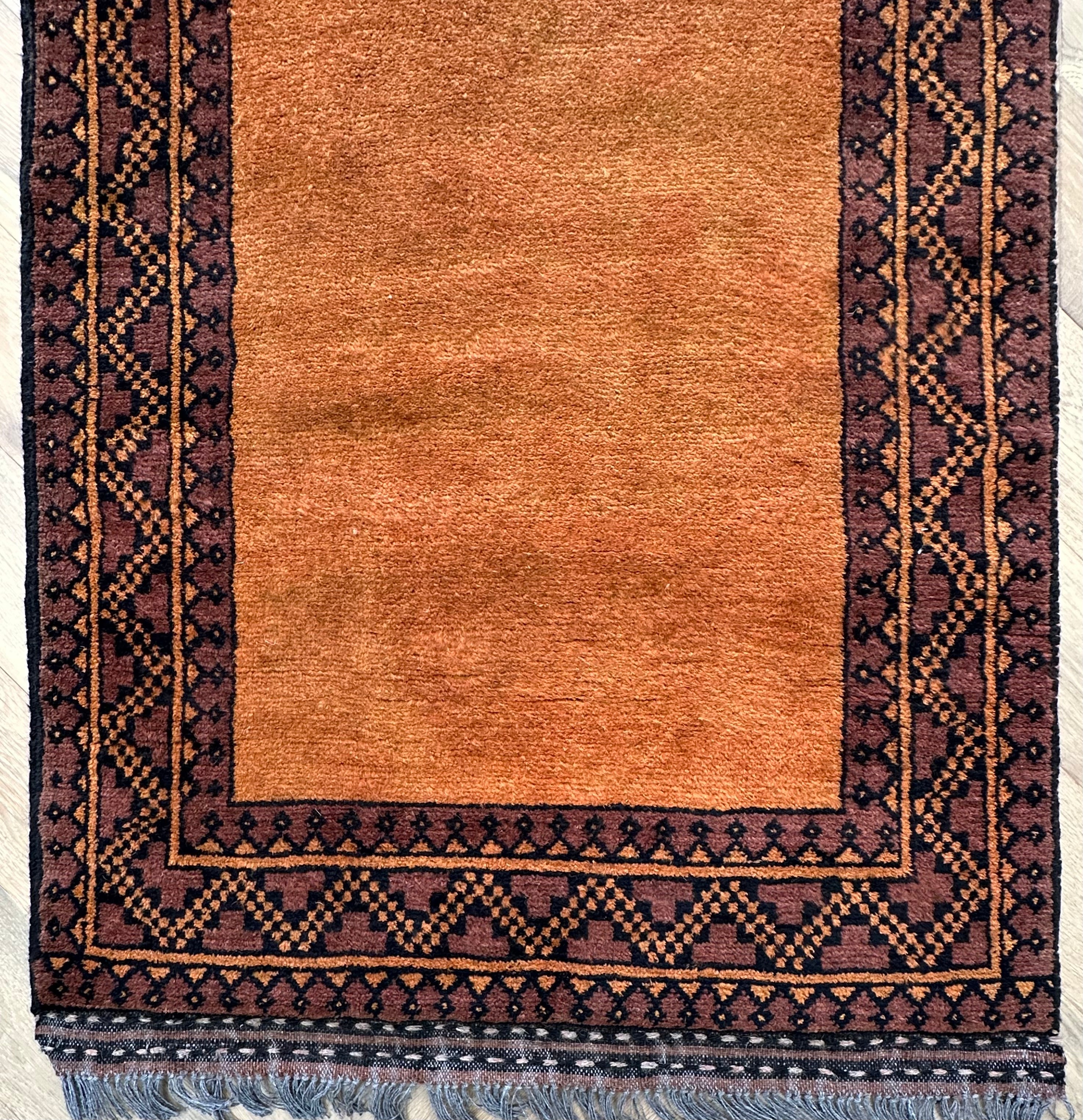 Handmade Gaba rug-runner — 2.89 x 0.79