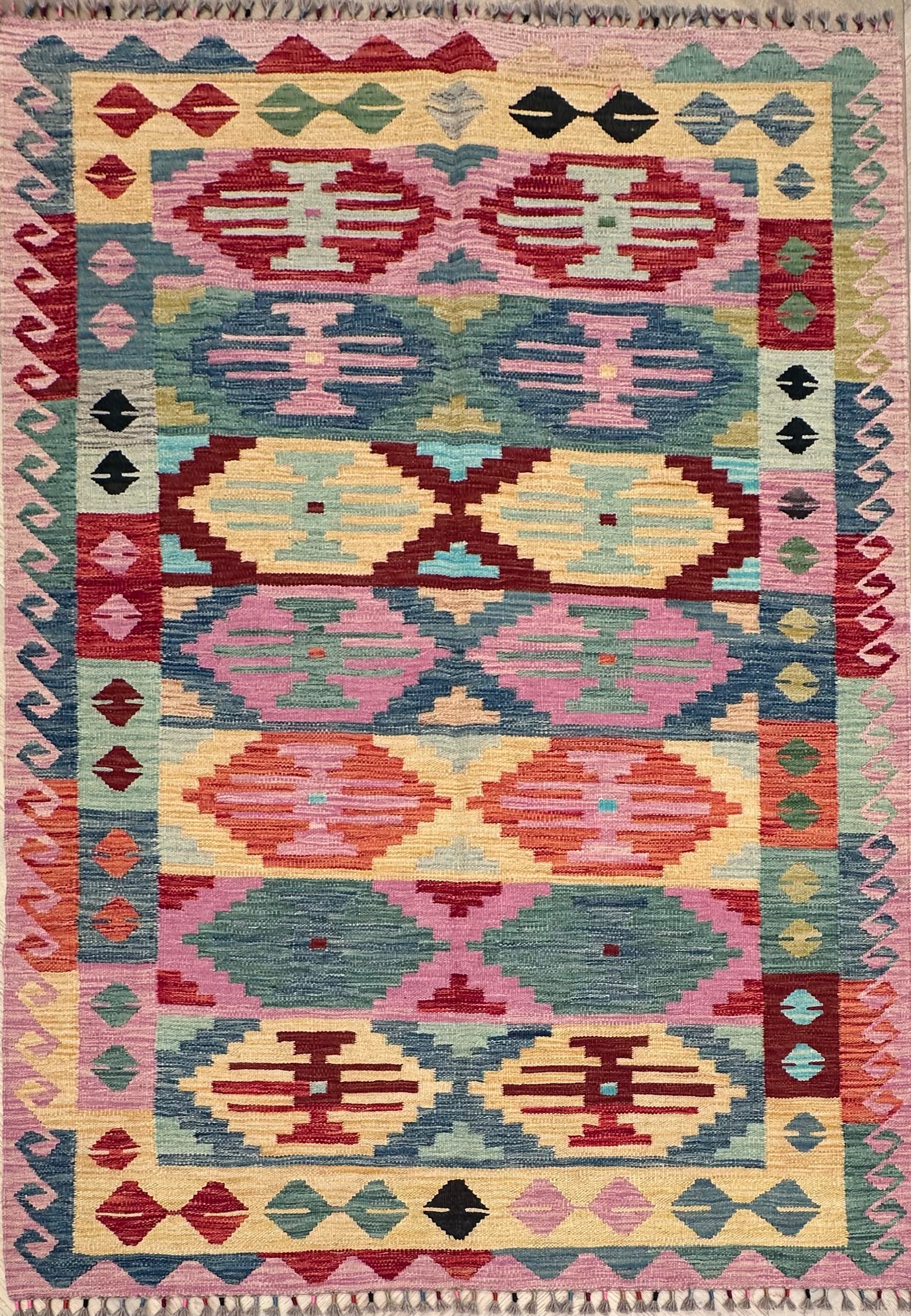 Chobi Afghan Handmade — 2.02 x 1.45
