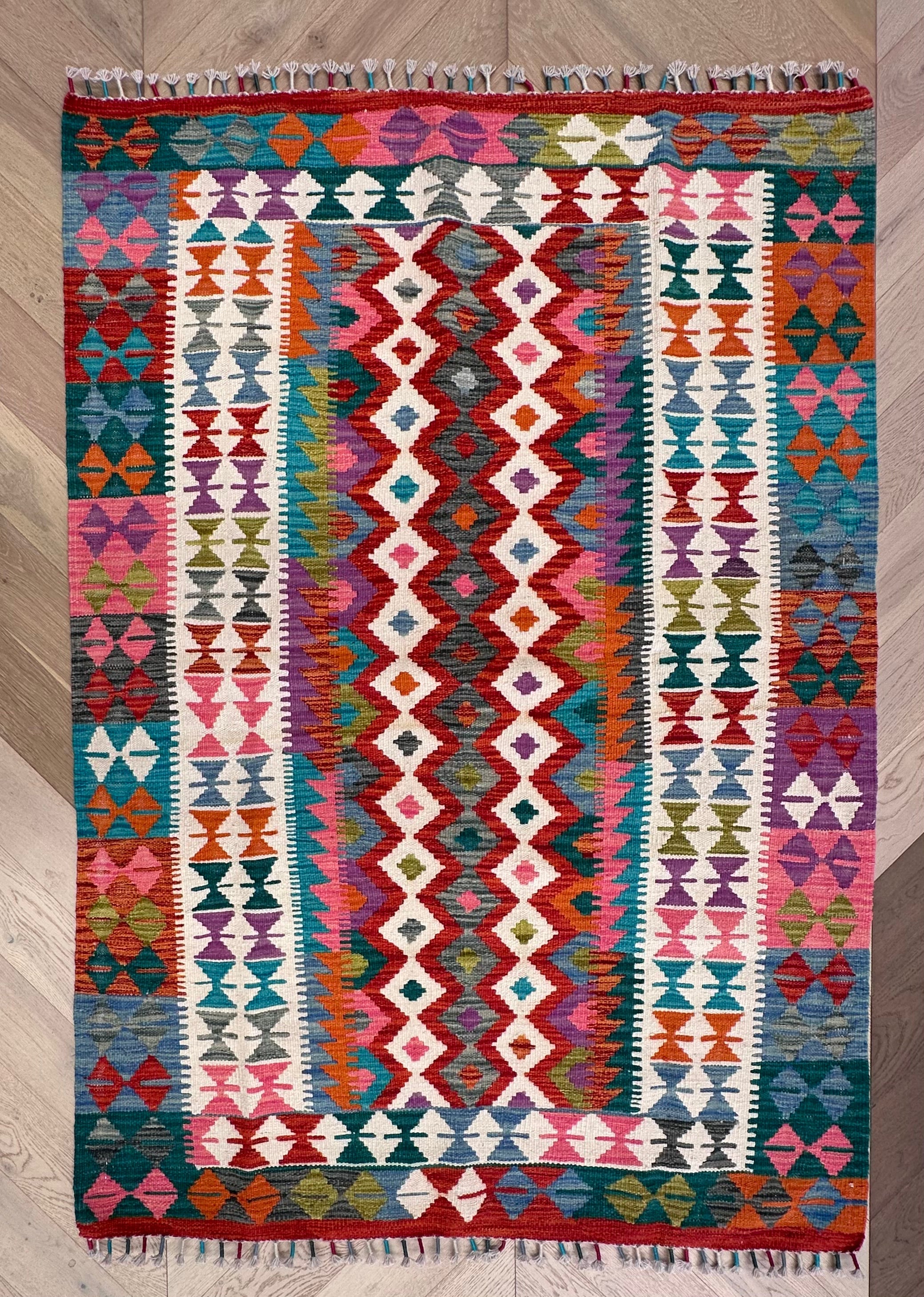 Chobi Afghan Handmade — 1.76 x 1.23