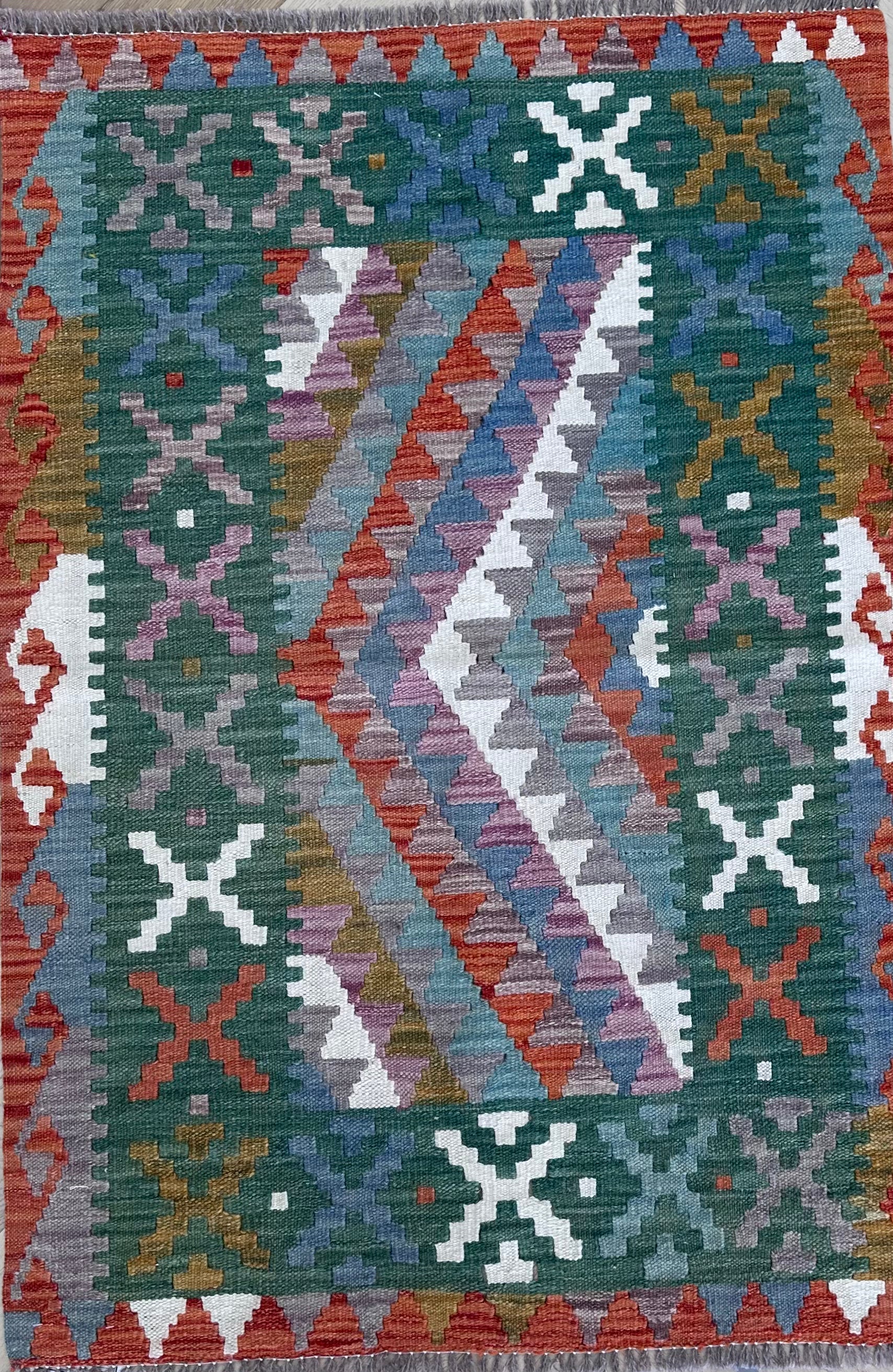 Chobi Afghan Handmade — 1.25 x 0.85