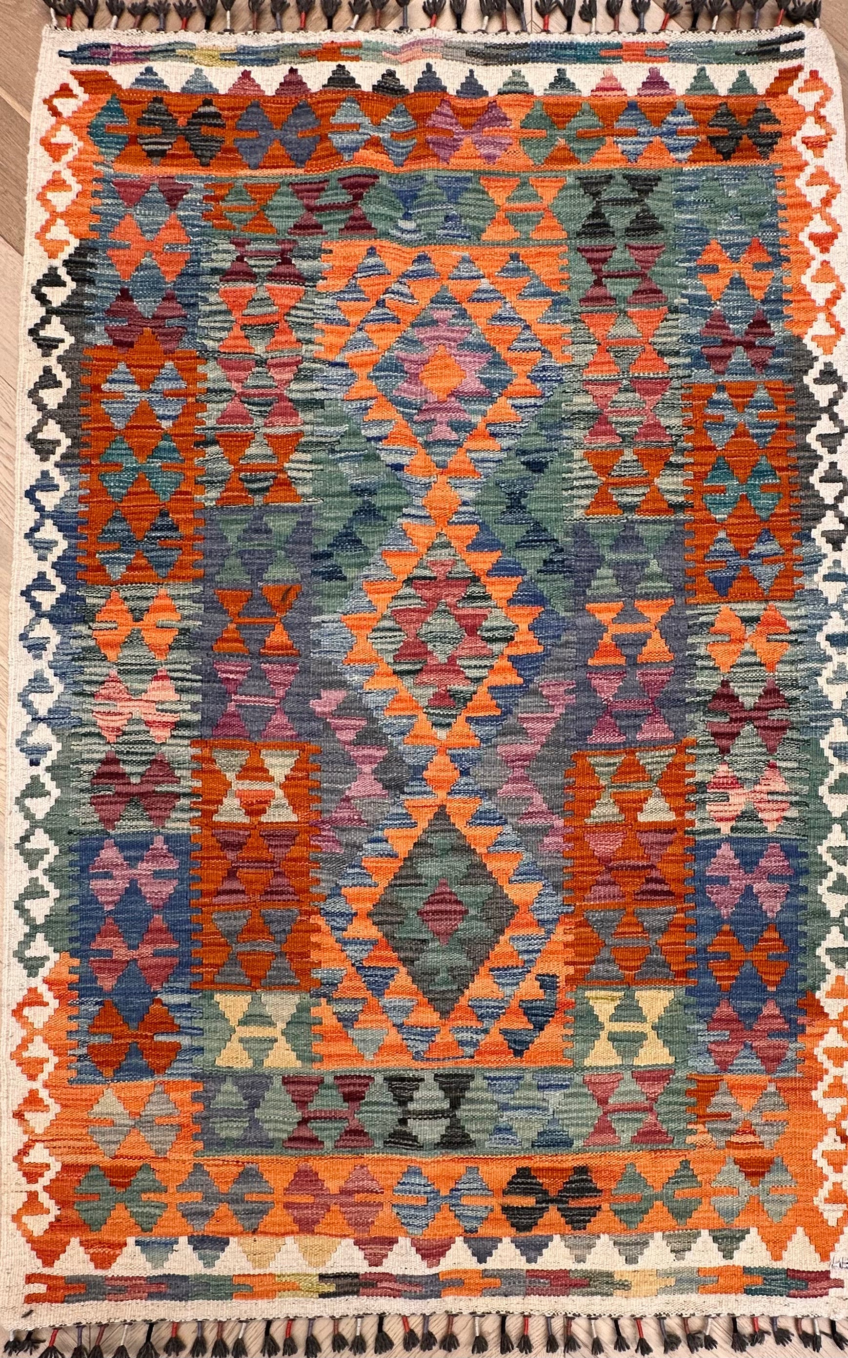 Chobi Afghan Handmade — 1.56 x 1.01