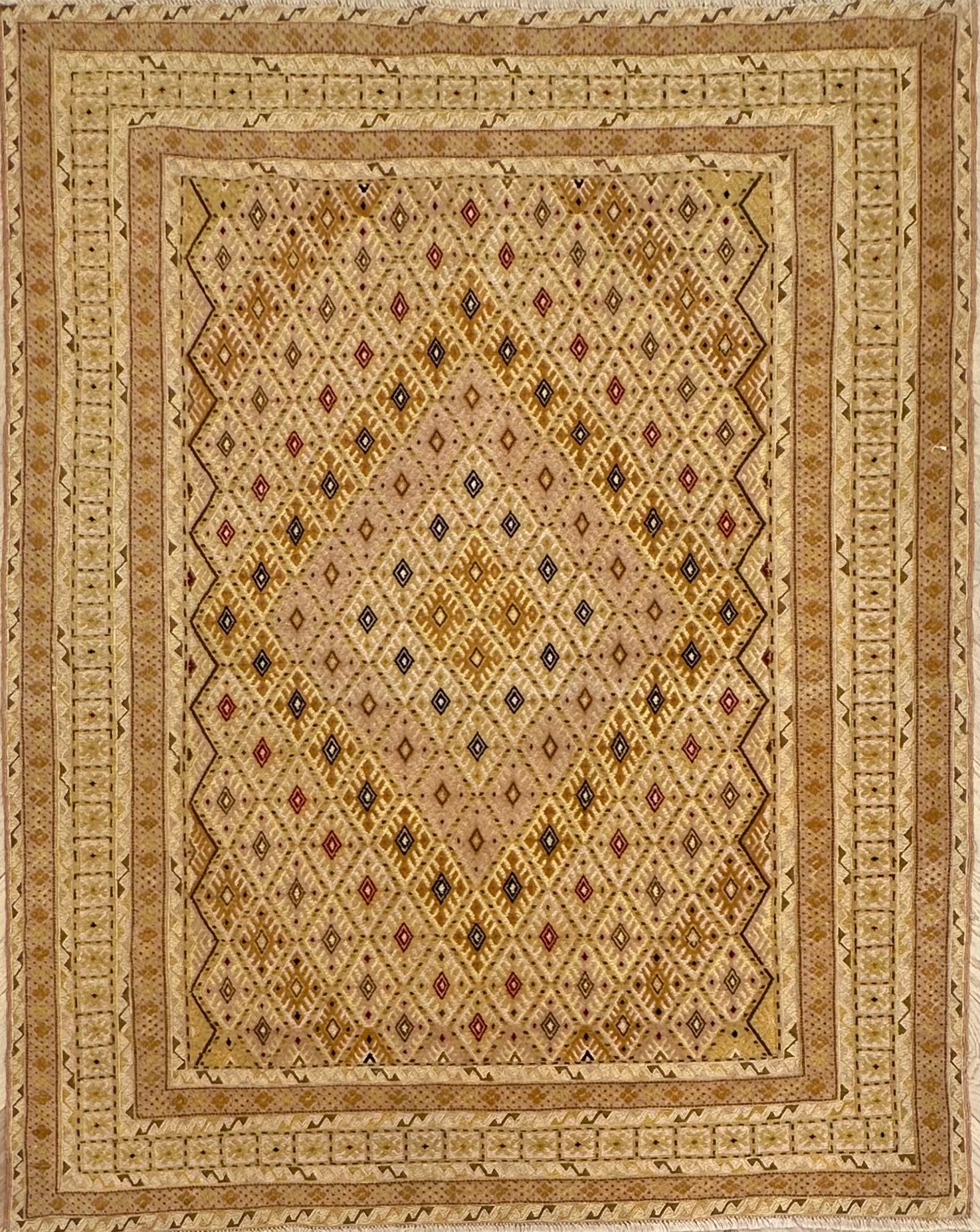 HANDMADE AFGHAN MUSHWANI KILIM | CM|