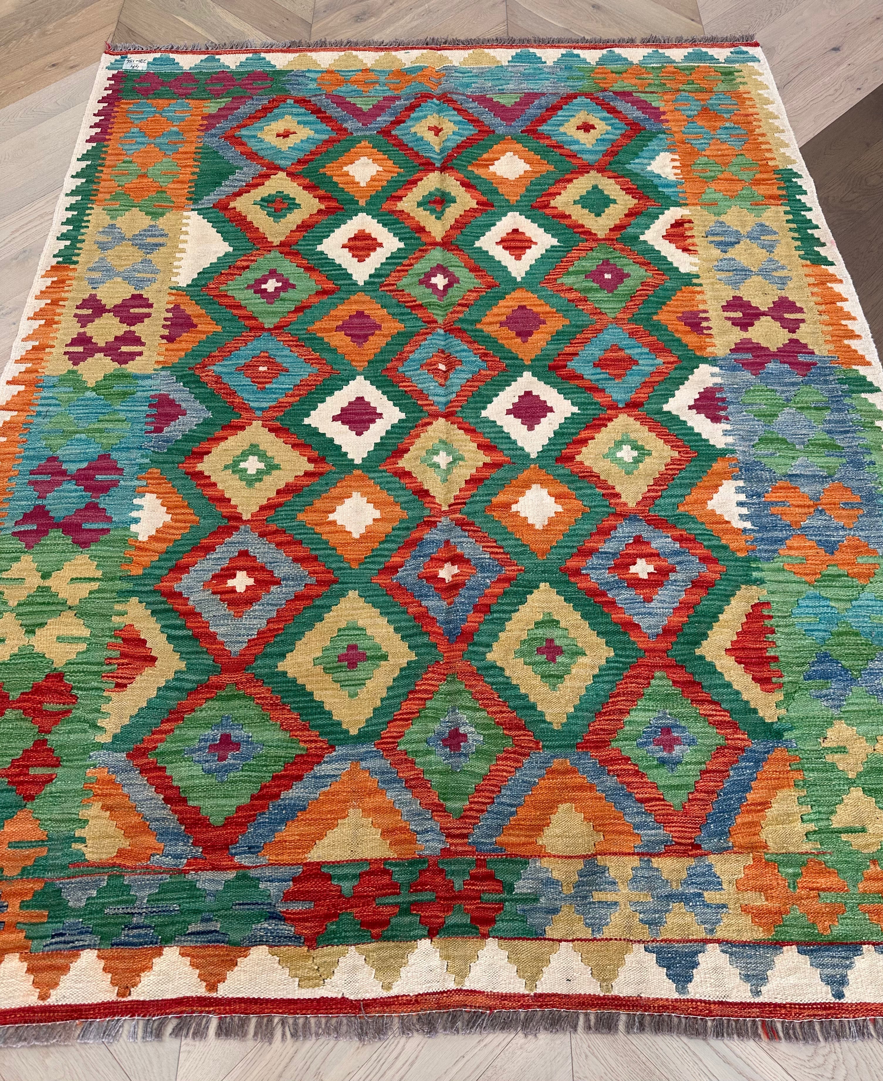 Chobi Afghan Handmade — 2.38 x 1.86