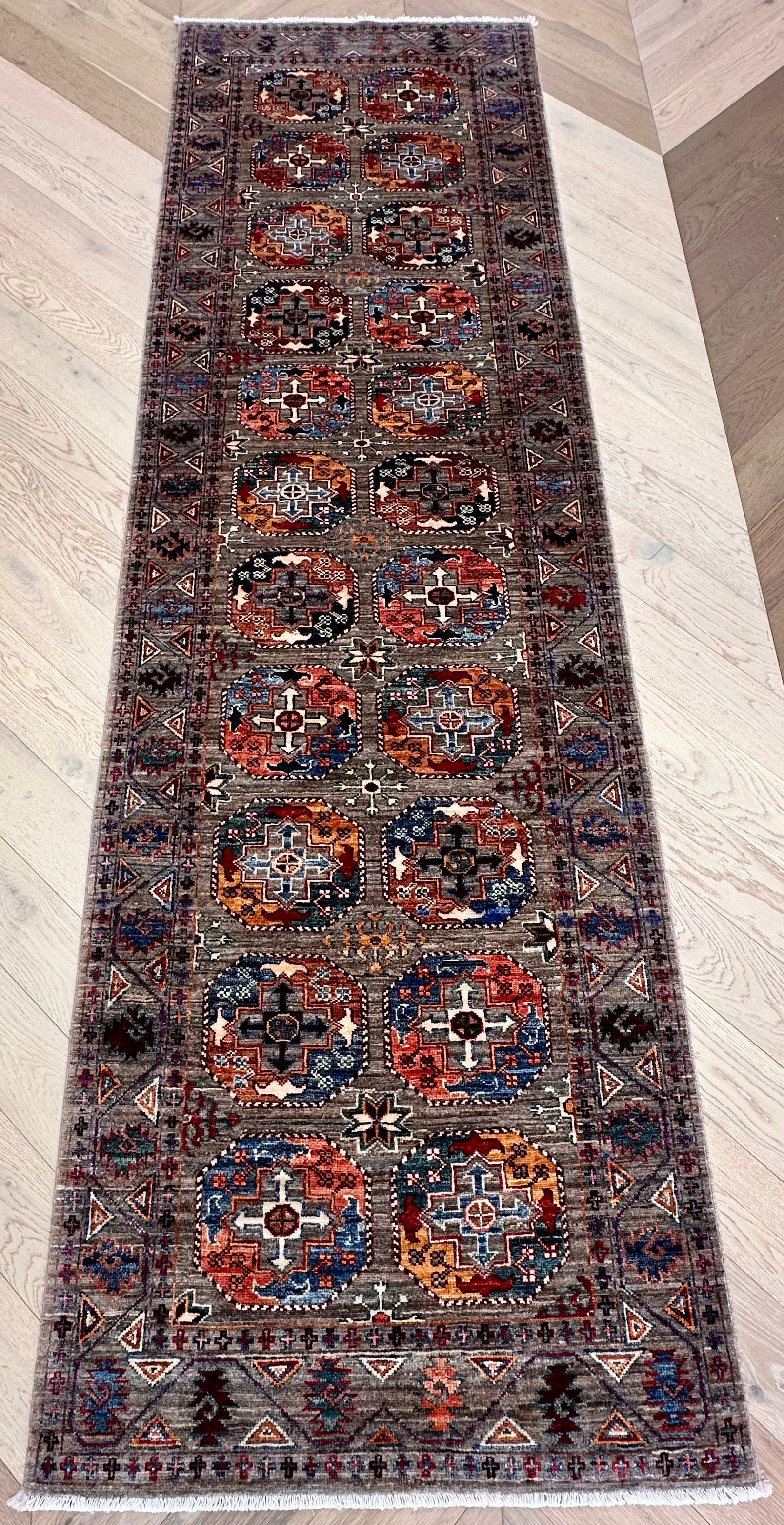 Chobi Afghan Handmade — 3.00 x 0.85