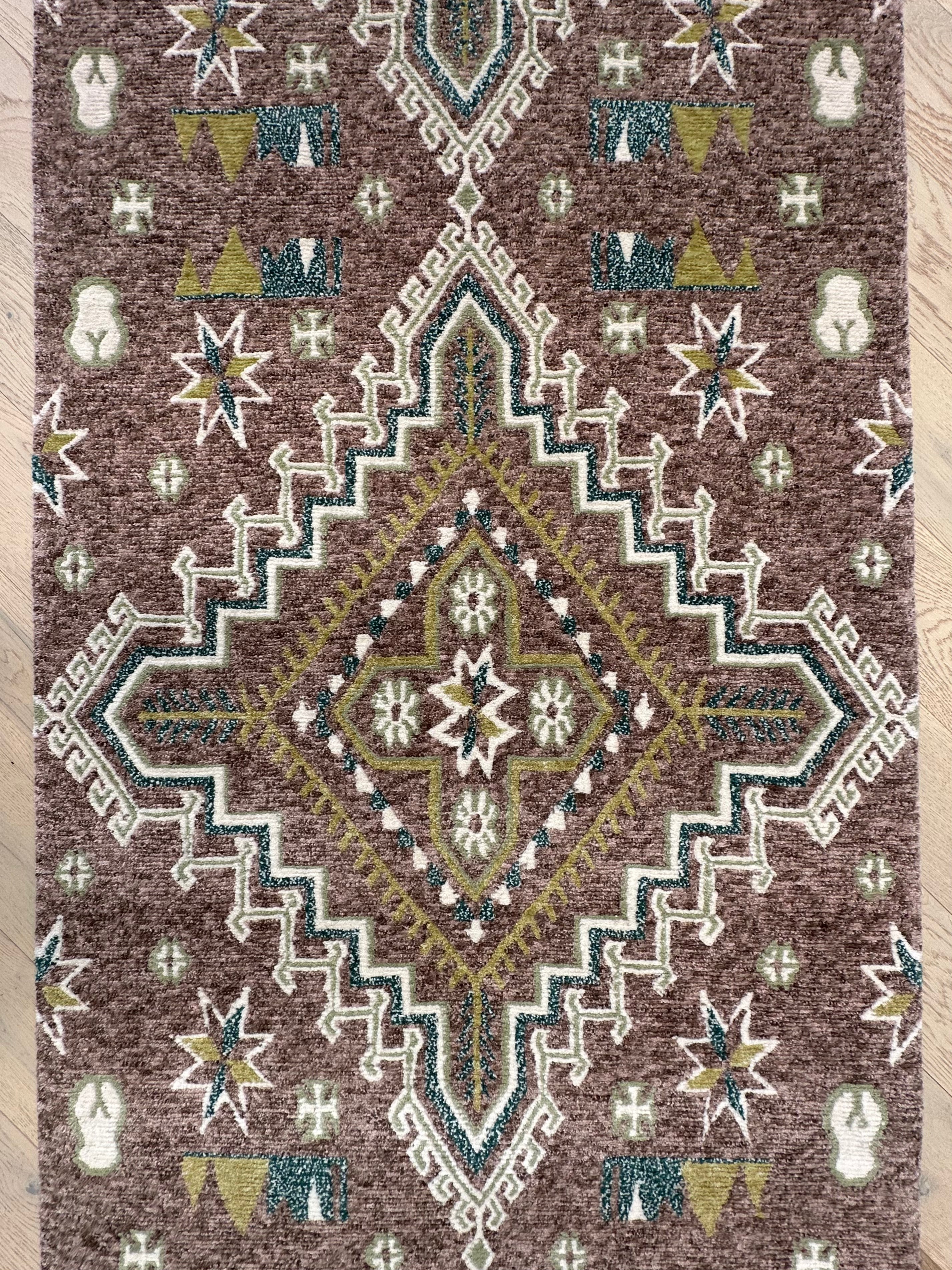 Handmade Nepali rug runner size — 3.00 x 0.80
