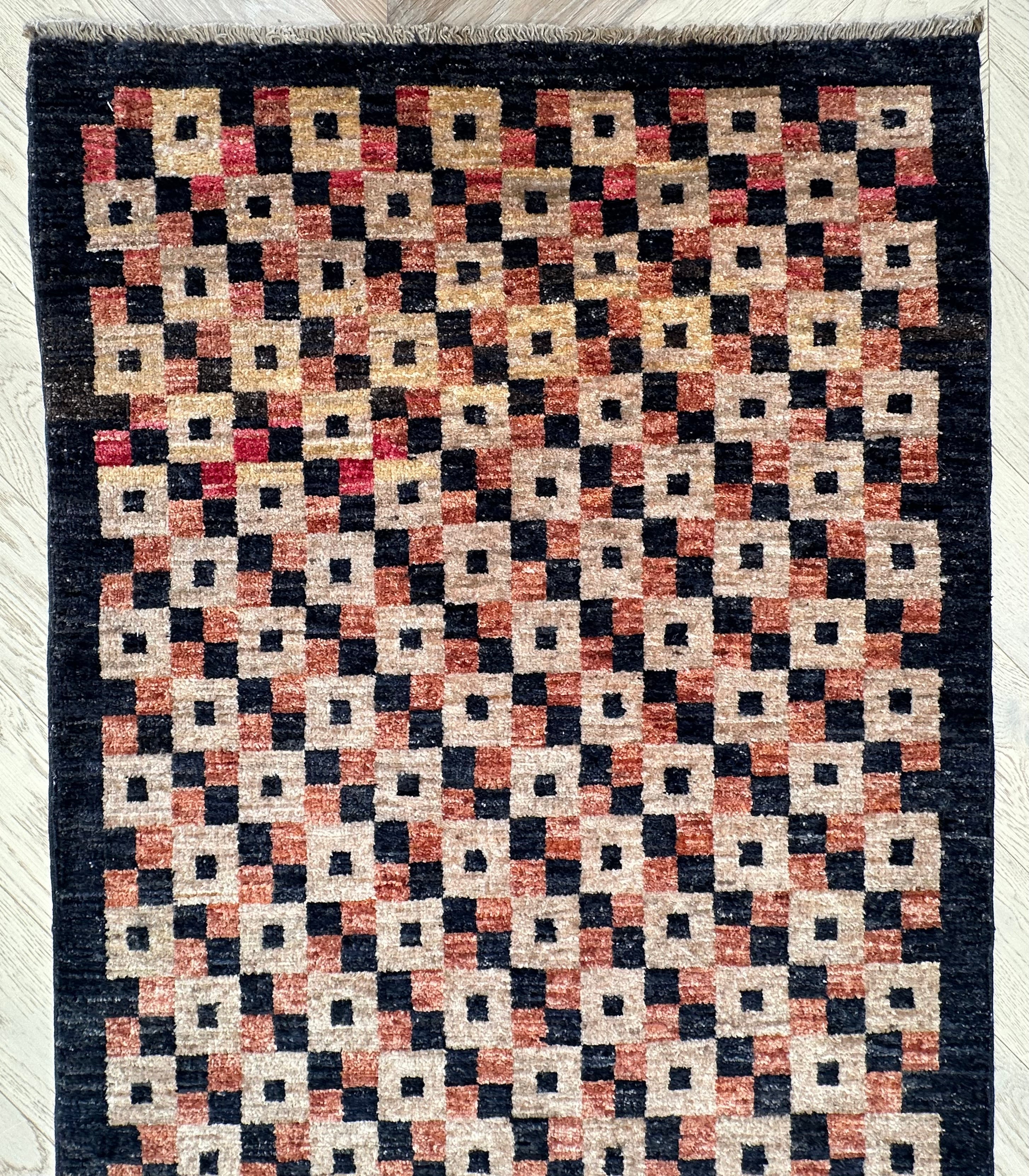 Handmade Gaba rug-runner — 2.92 x 0.82