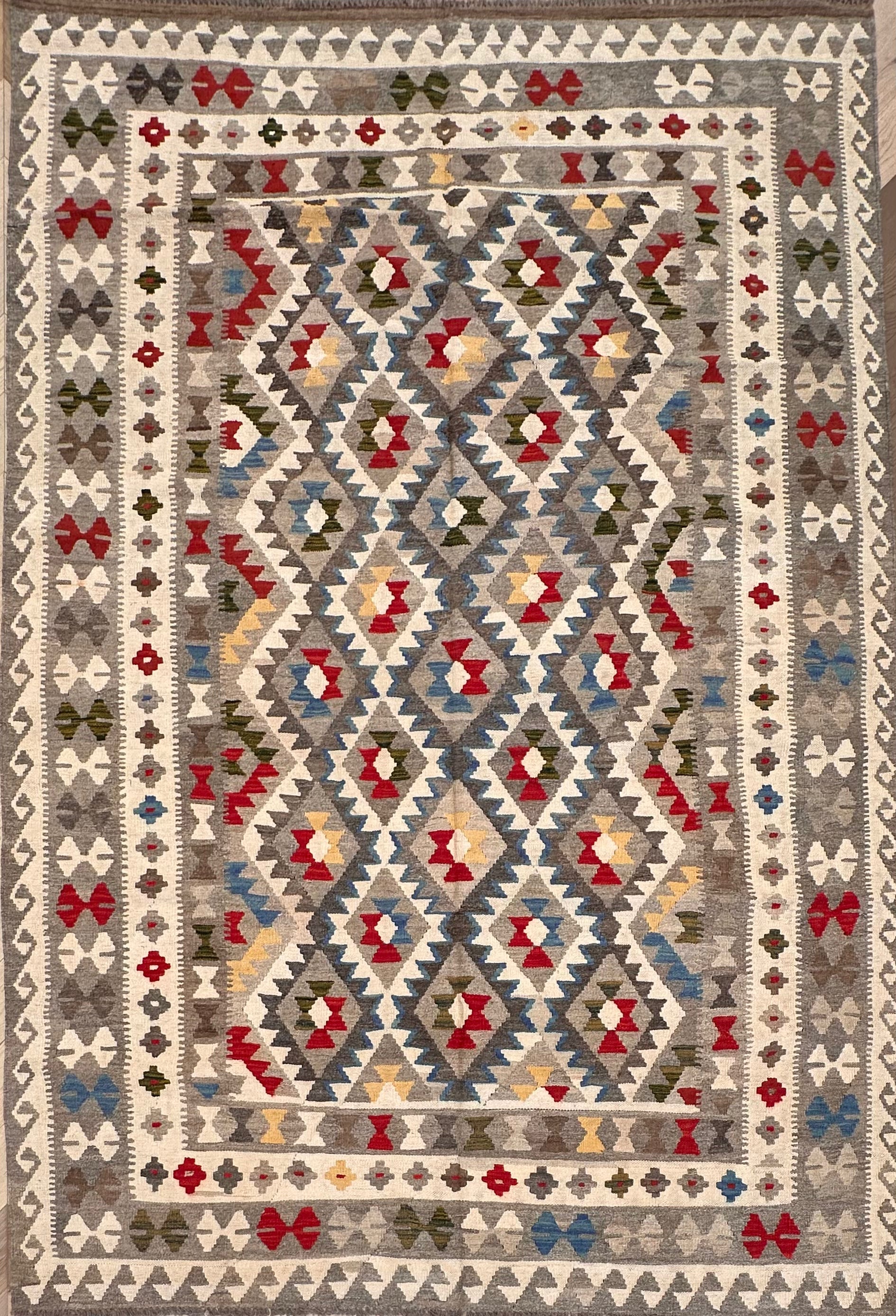Chobi Afghan Handmade — 2.97 x 1.95
