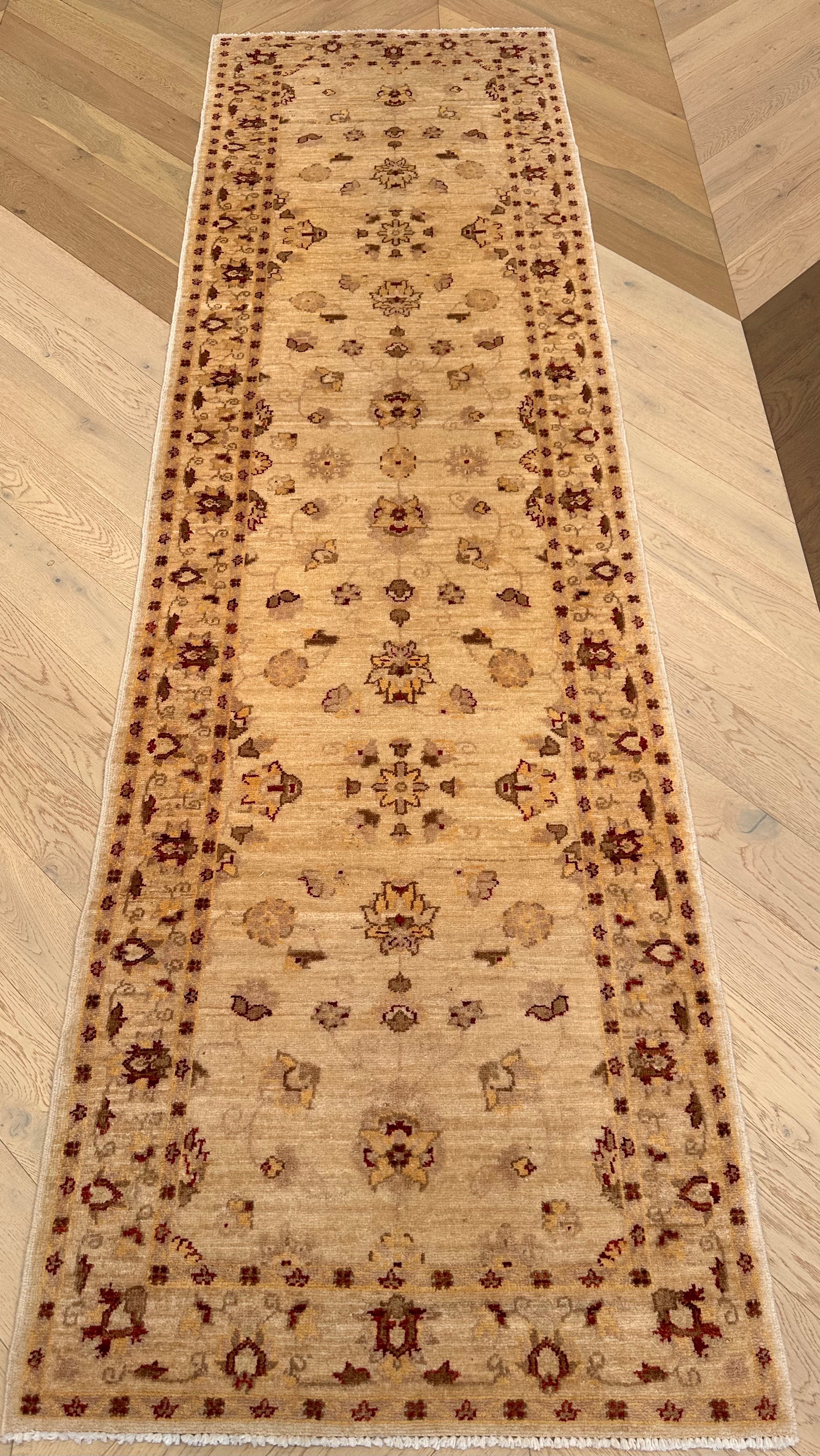 Chobi Afghan Handmade — 2.95 x 0.85