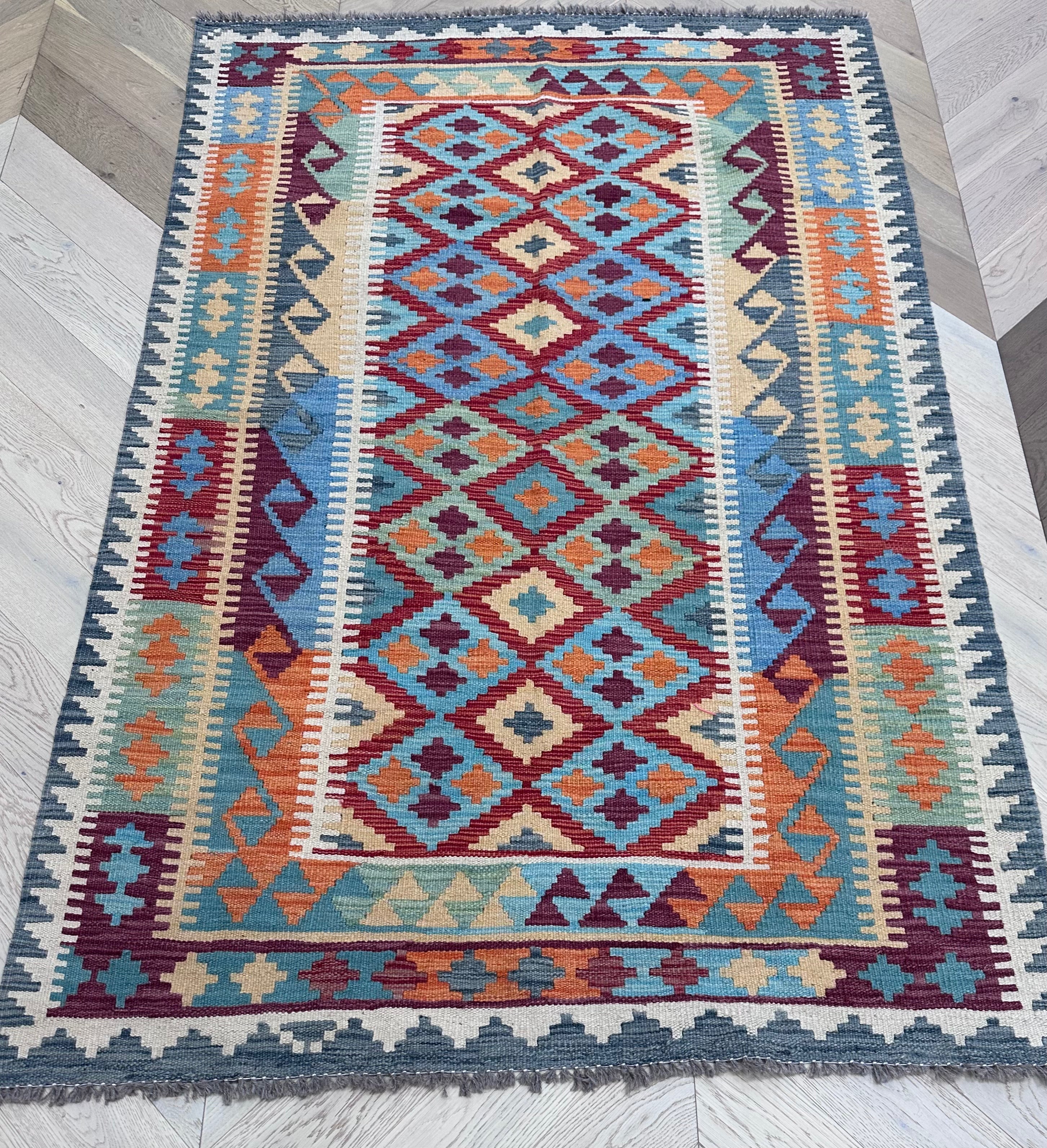 Chobi Afghan Handmade — 1.98 x 1.24
