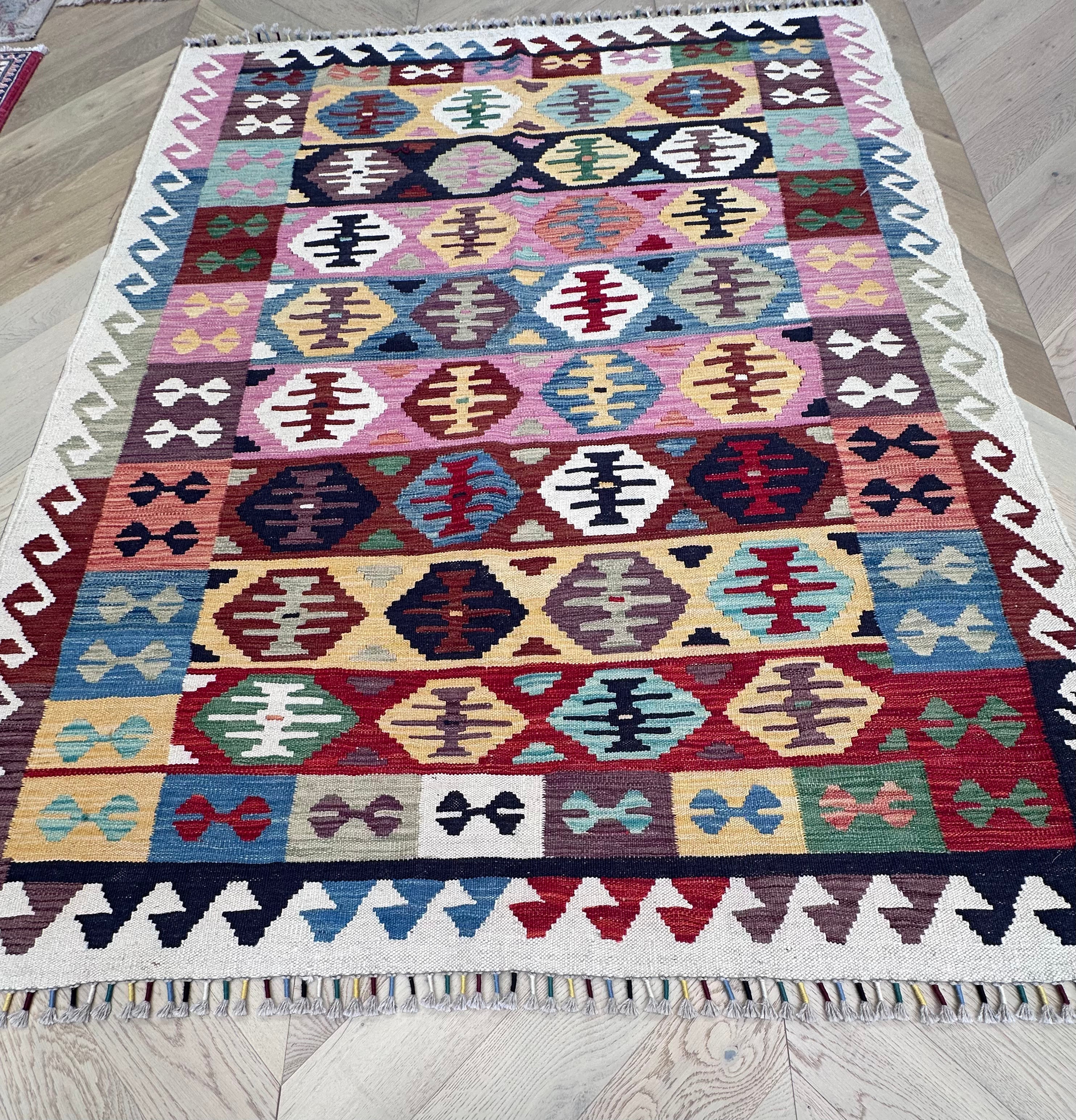 Chobi Afghan Handmade — 1.98 x 1.56
