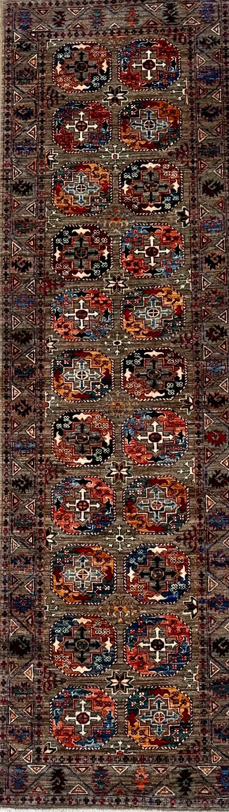 Chobi Afghan Handmade — 3.00 x 0.85