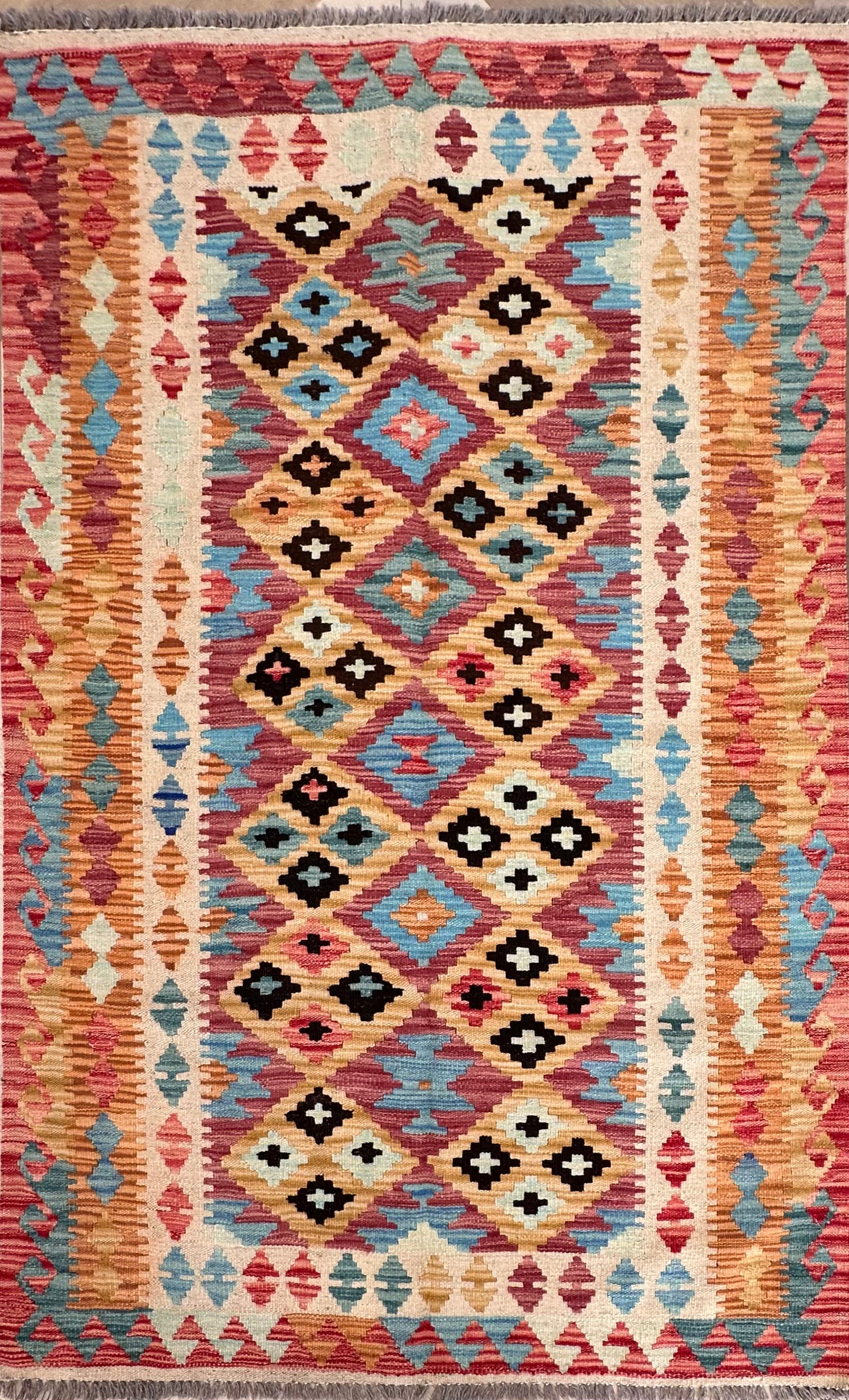 Chobi Afghan Handmade — 1.85 x 1.18