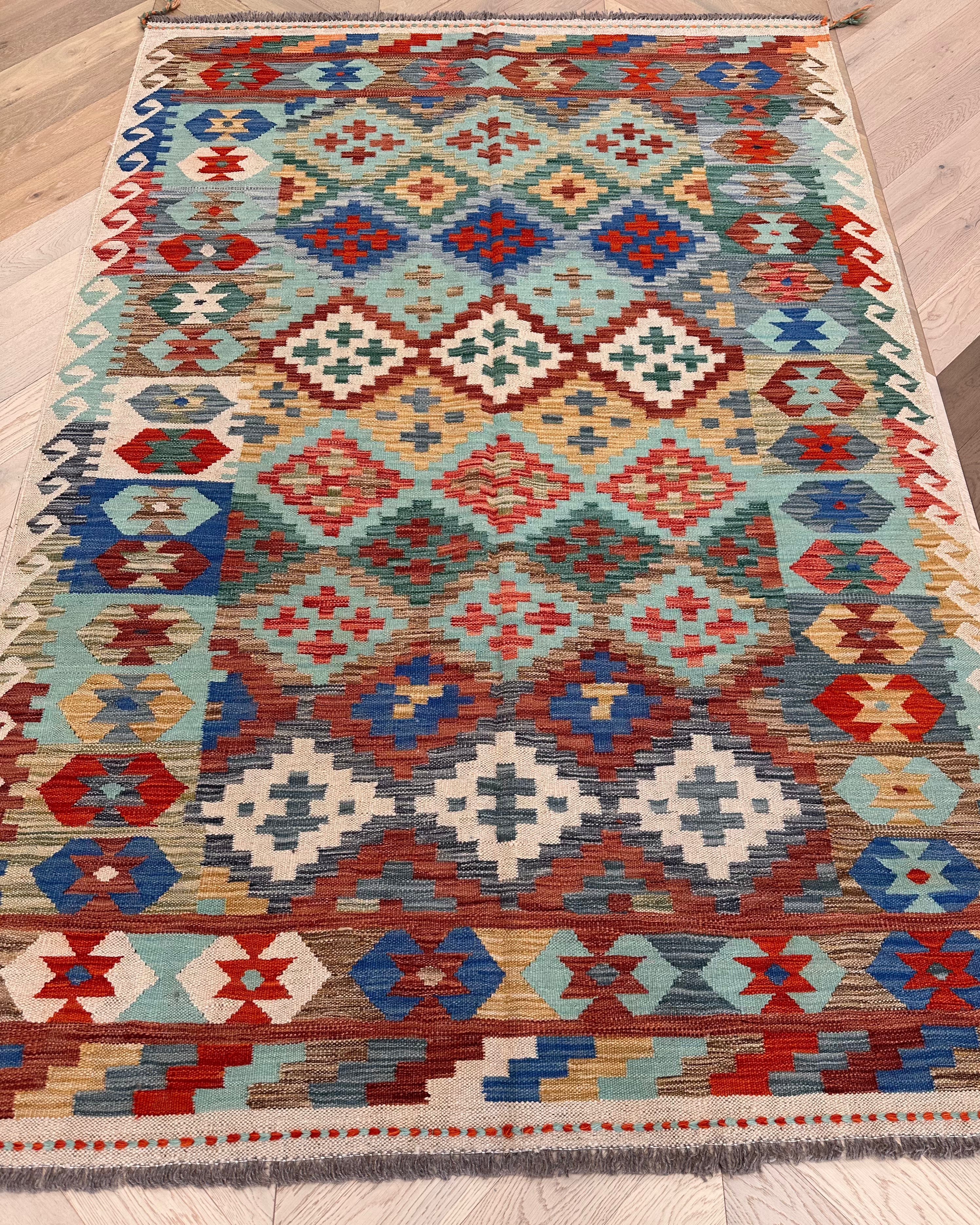 Chobi Afghan Handmade — 2.45 x 1.65