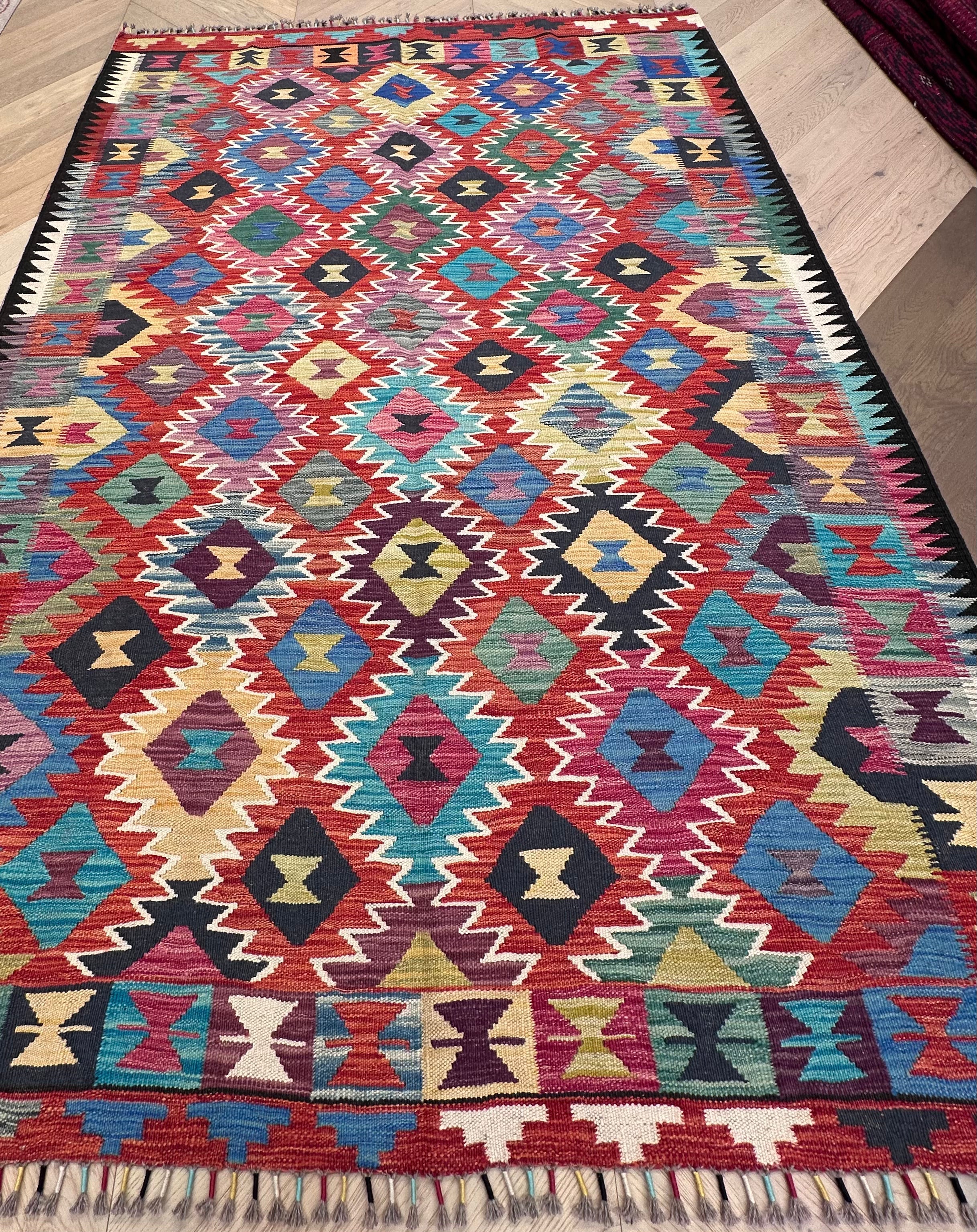 Chobi Afghan Handmade — 2.46 x 1.79