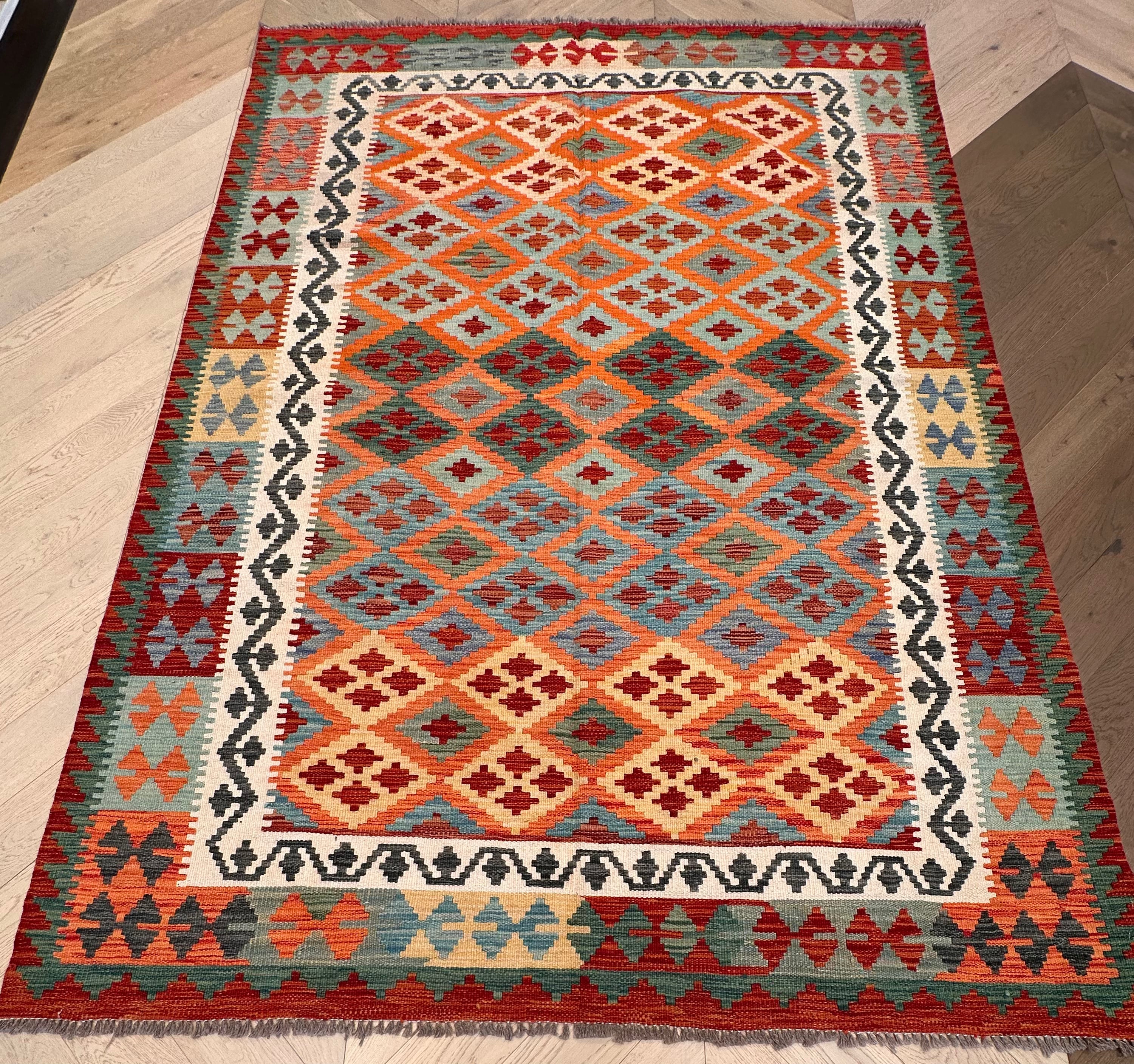Chobi Afghan Handmade — 2.52 x 1.80