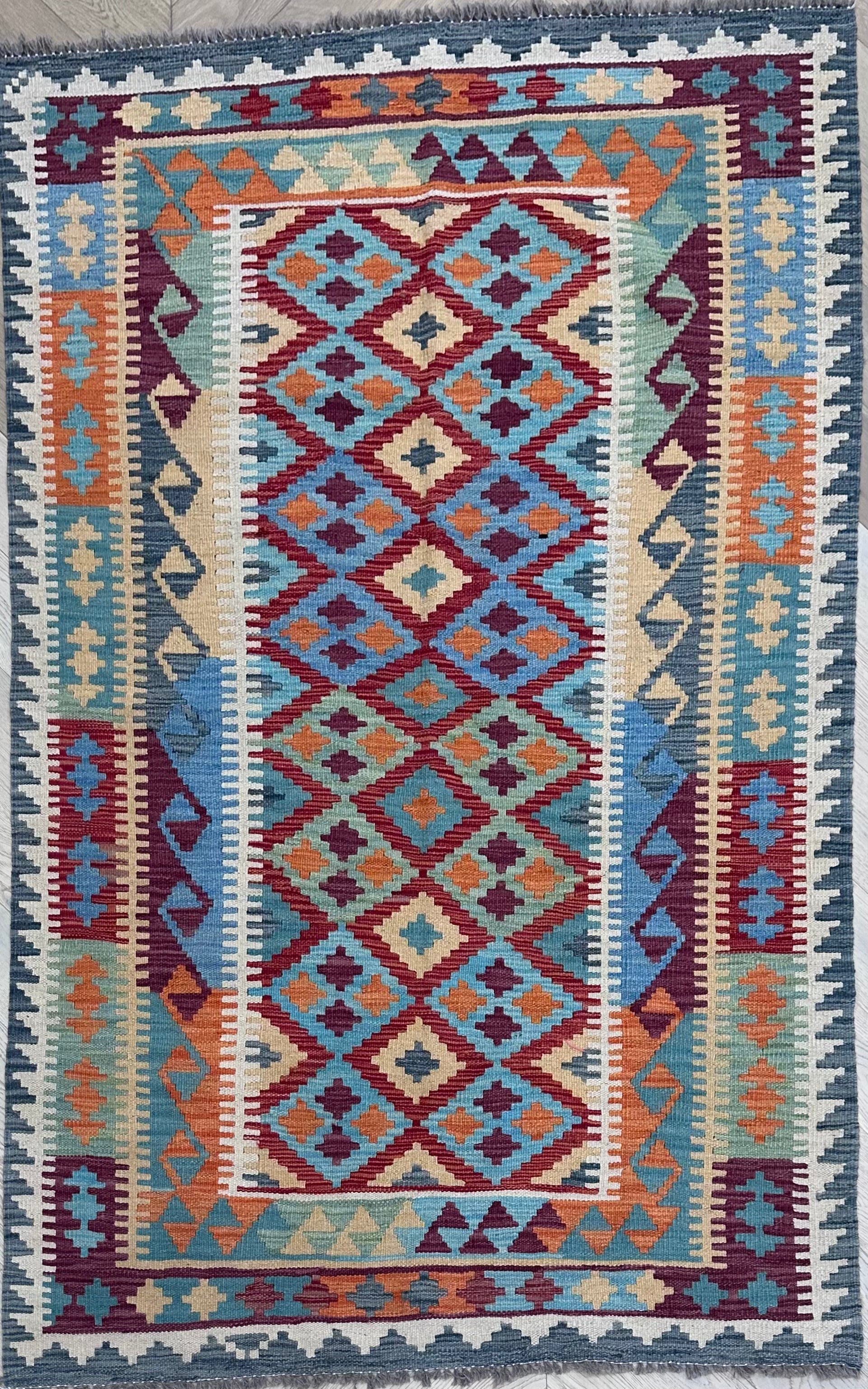 Chobi Afghan Handmade — 1.98 x 1.24