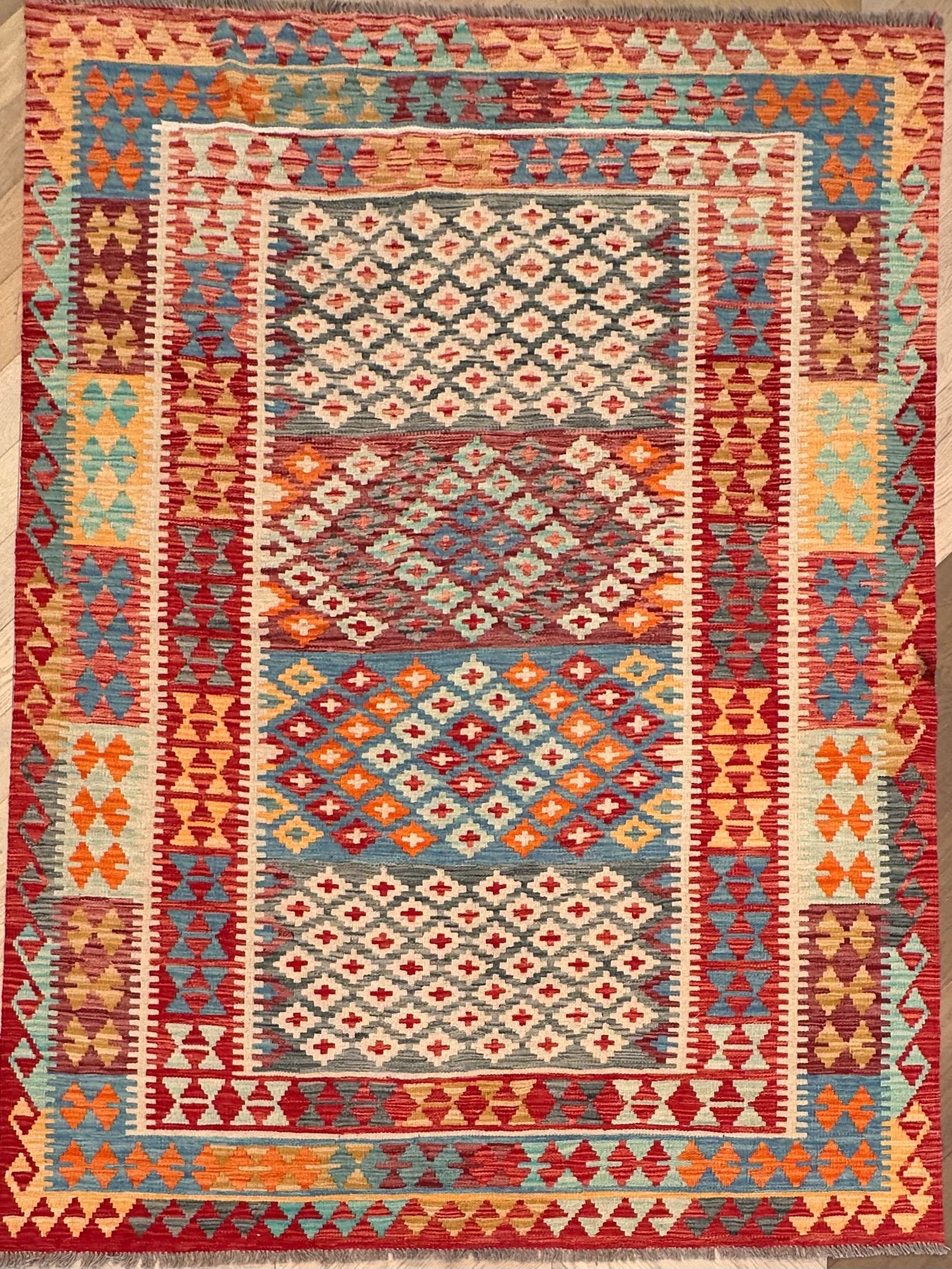 Chobi Afghan Handmade — 2.47 x 1.82
