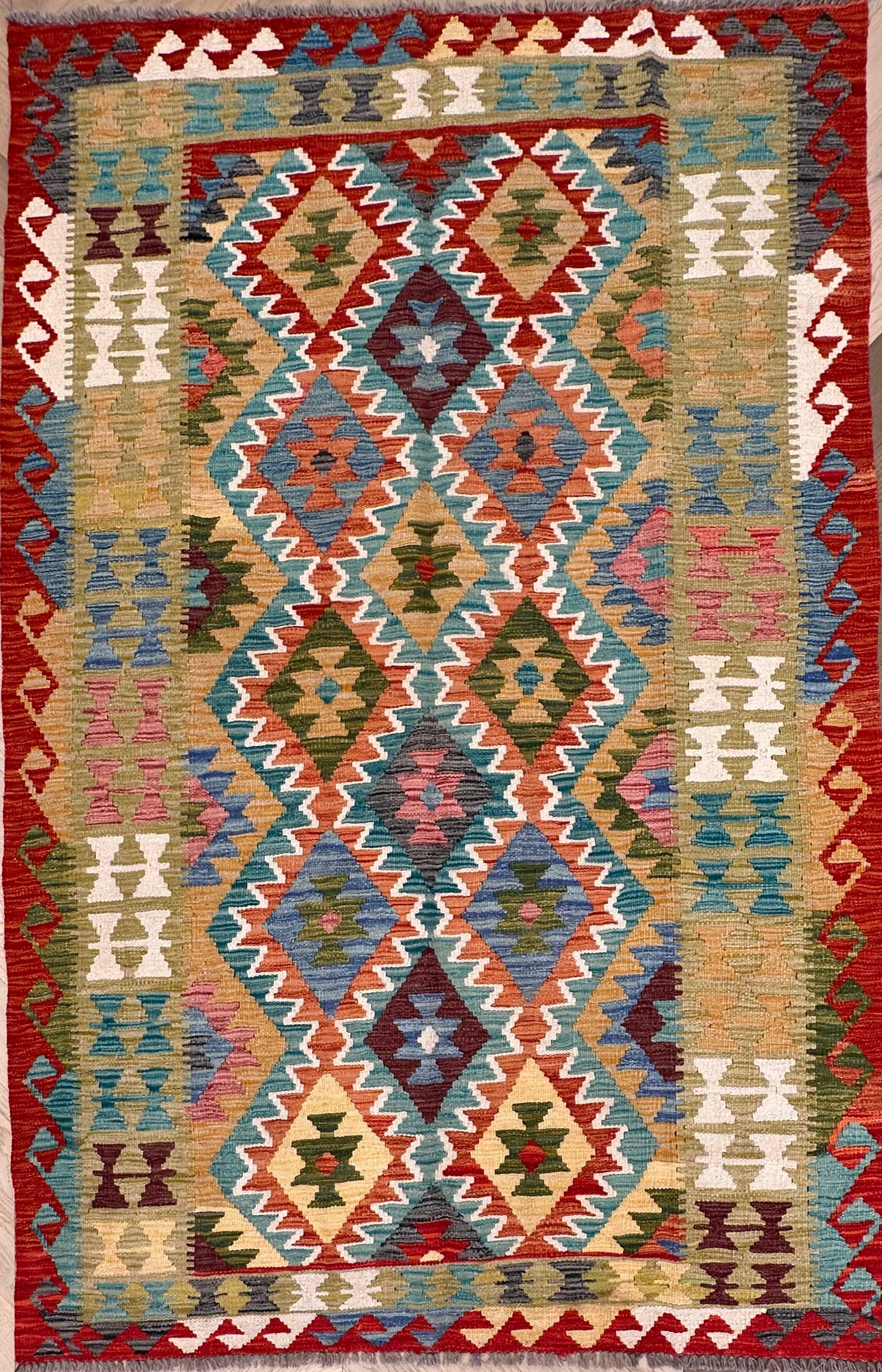 Chobi Afghan Handmade — 2.22 x 1.45