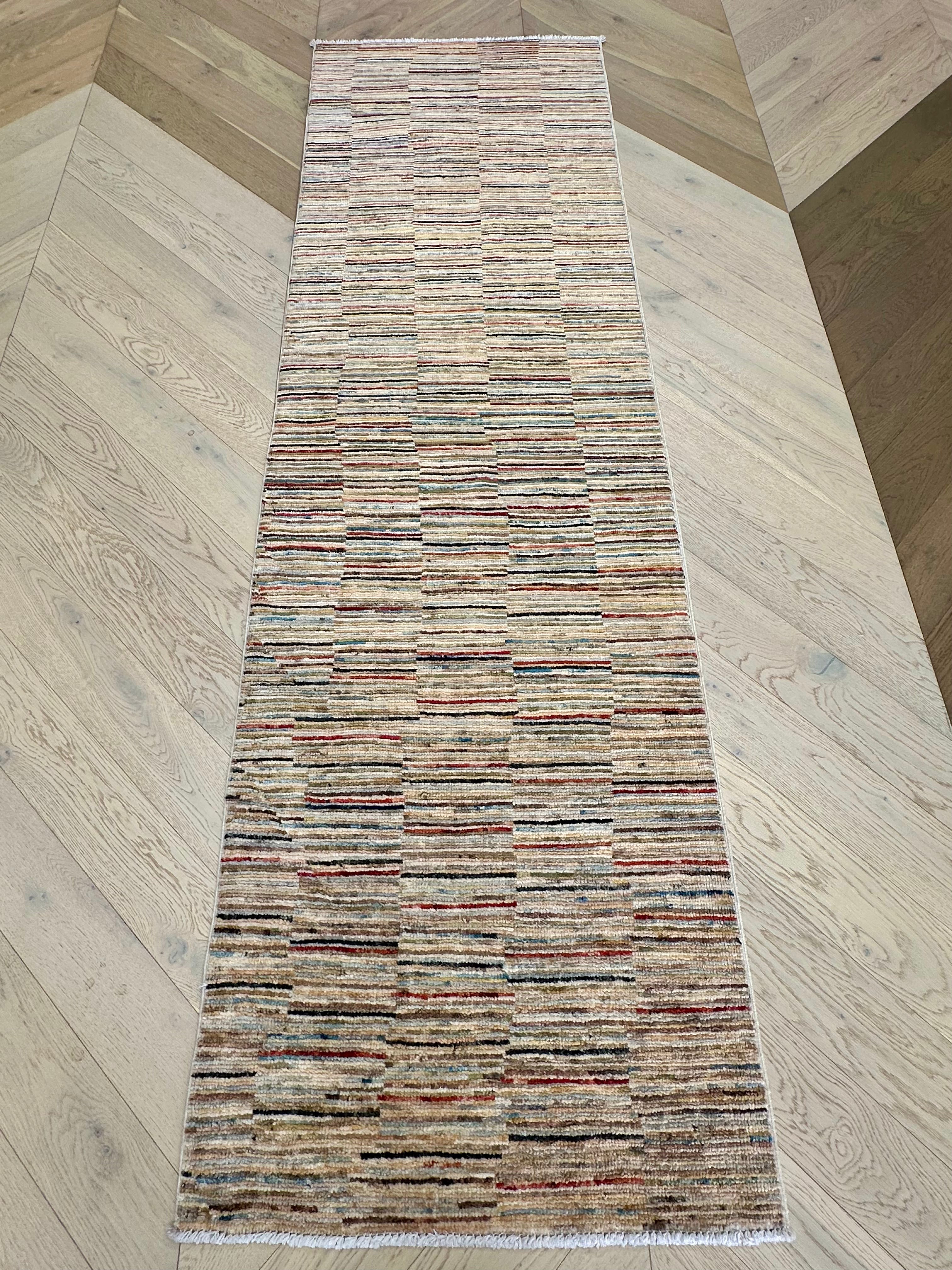 Handmade Gaba rug-runner — 2.51 x 0.73